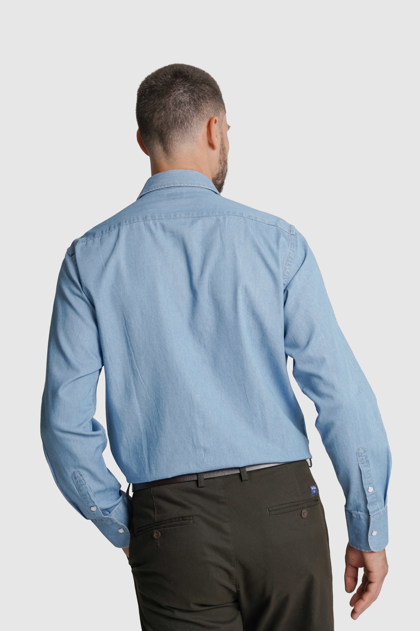 CAMISA ALGODÃO REGULAR FIT VERDE LISA MR. BLUE