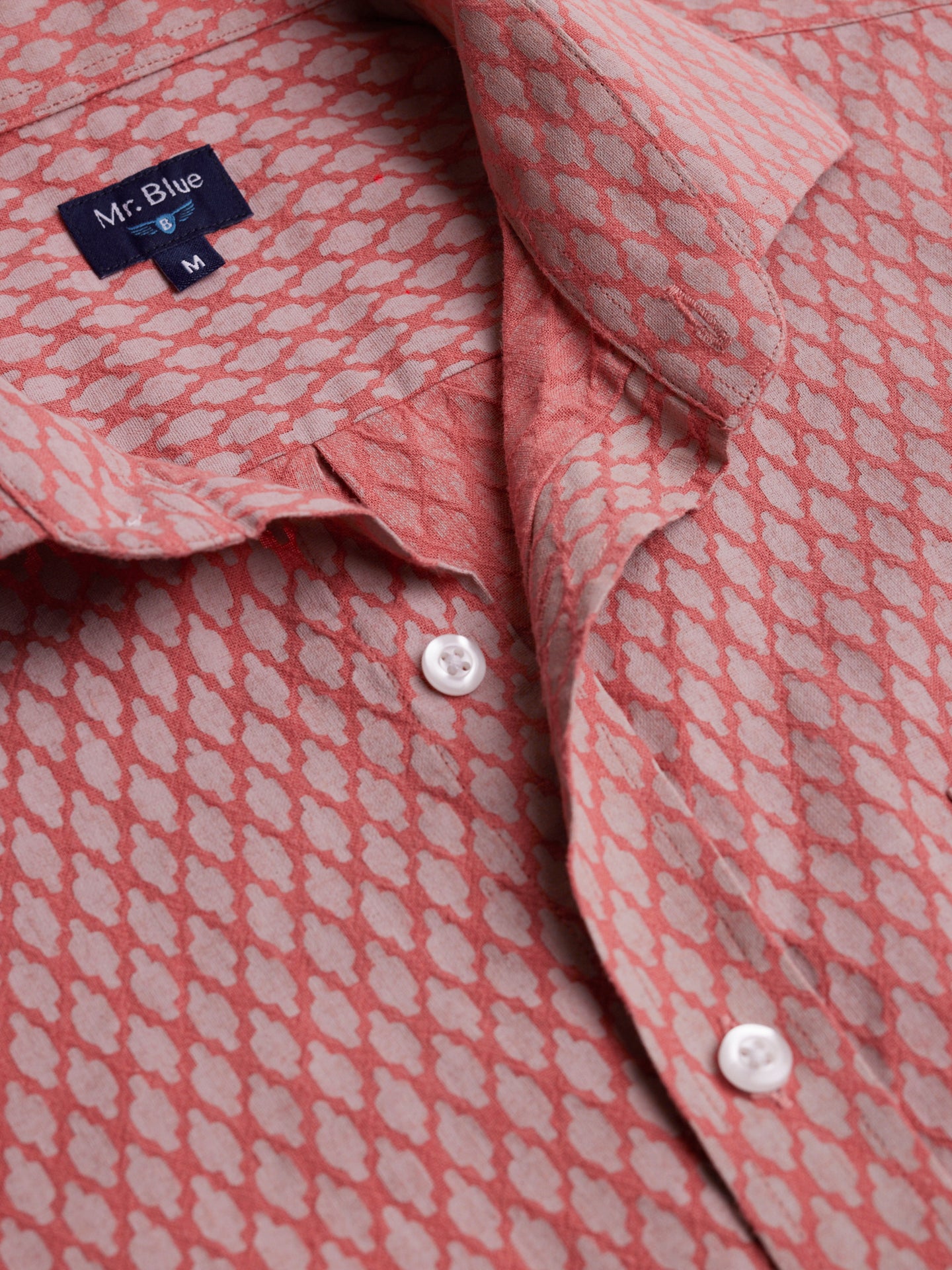 Camisa Regular Fit Linho Rosa Mr. Blue