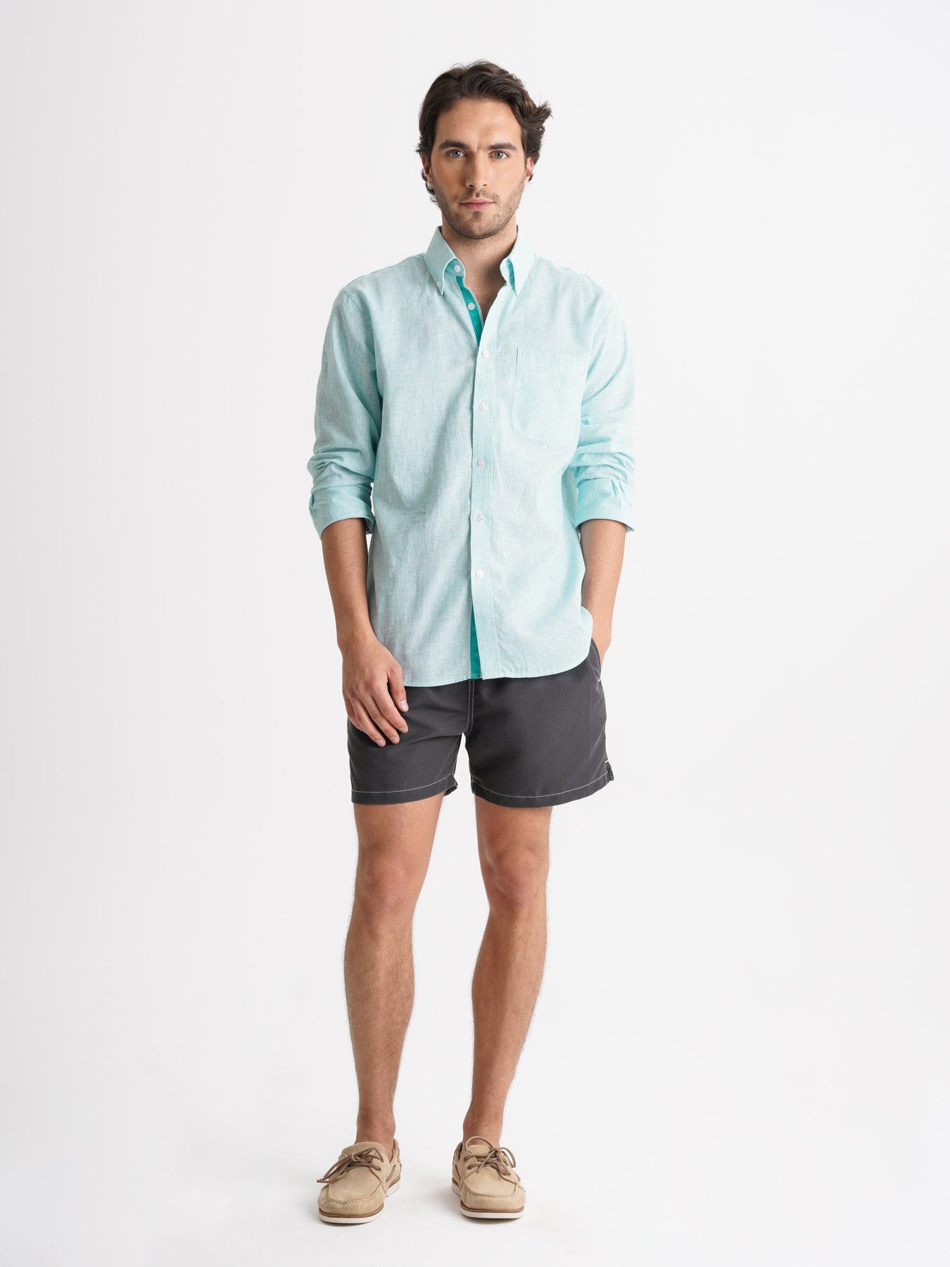 Camisa Regular Fit Oxford Azul Mr. Blue