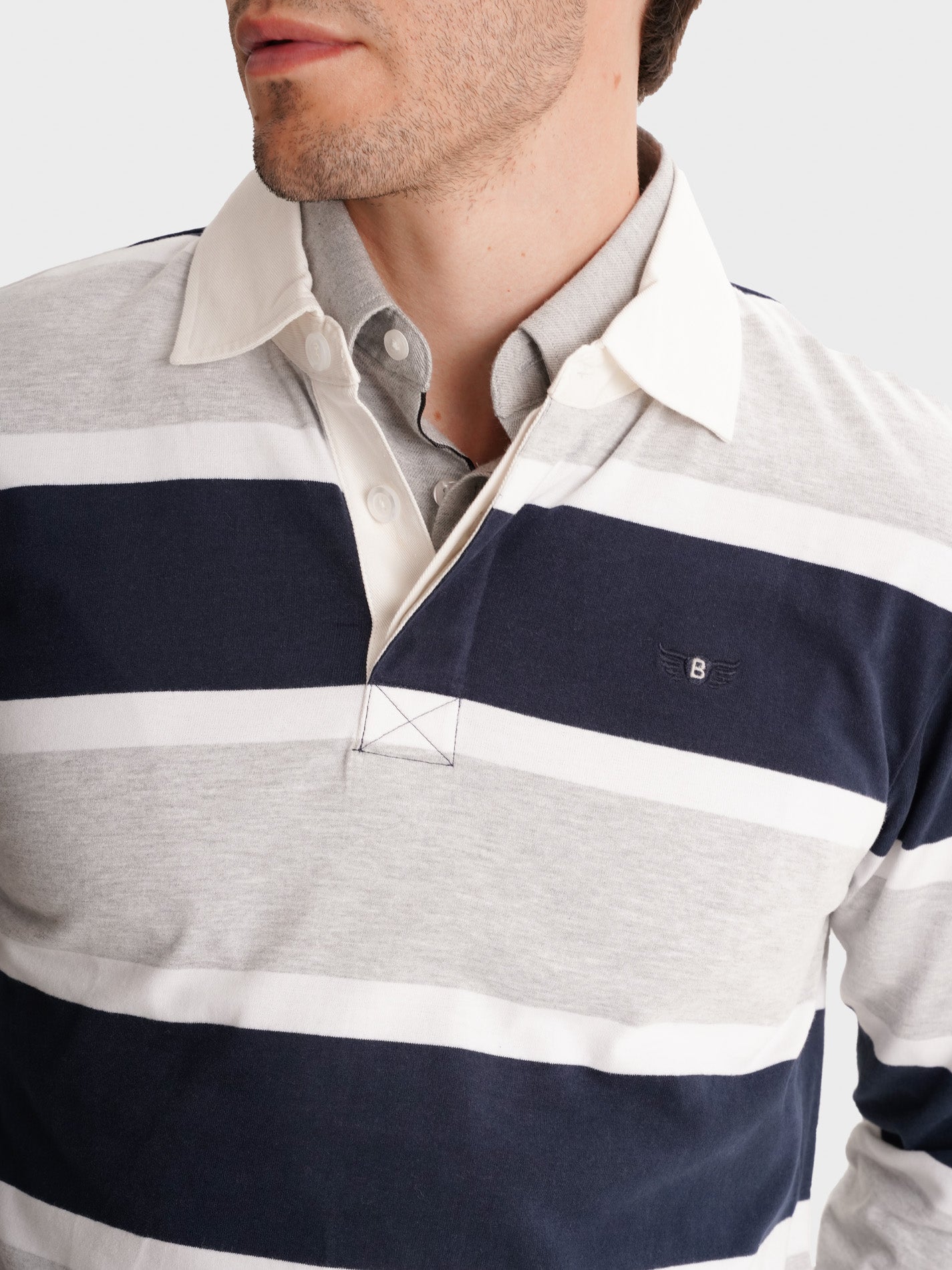 RUGBIE CINZENTO MANGA COMPRIDA REGULAR FIT MR. BLUE