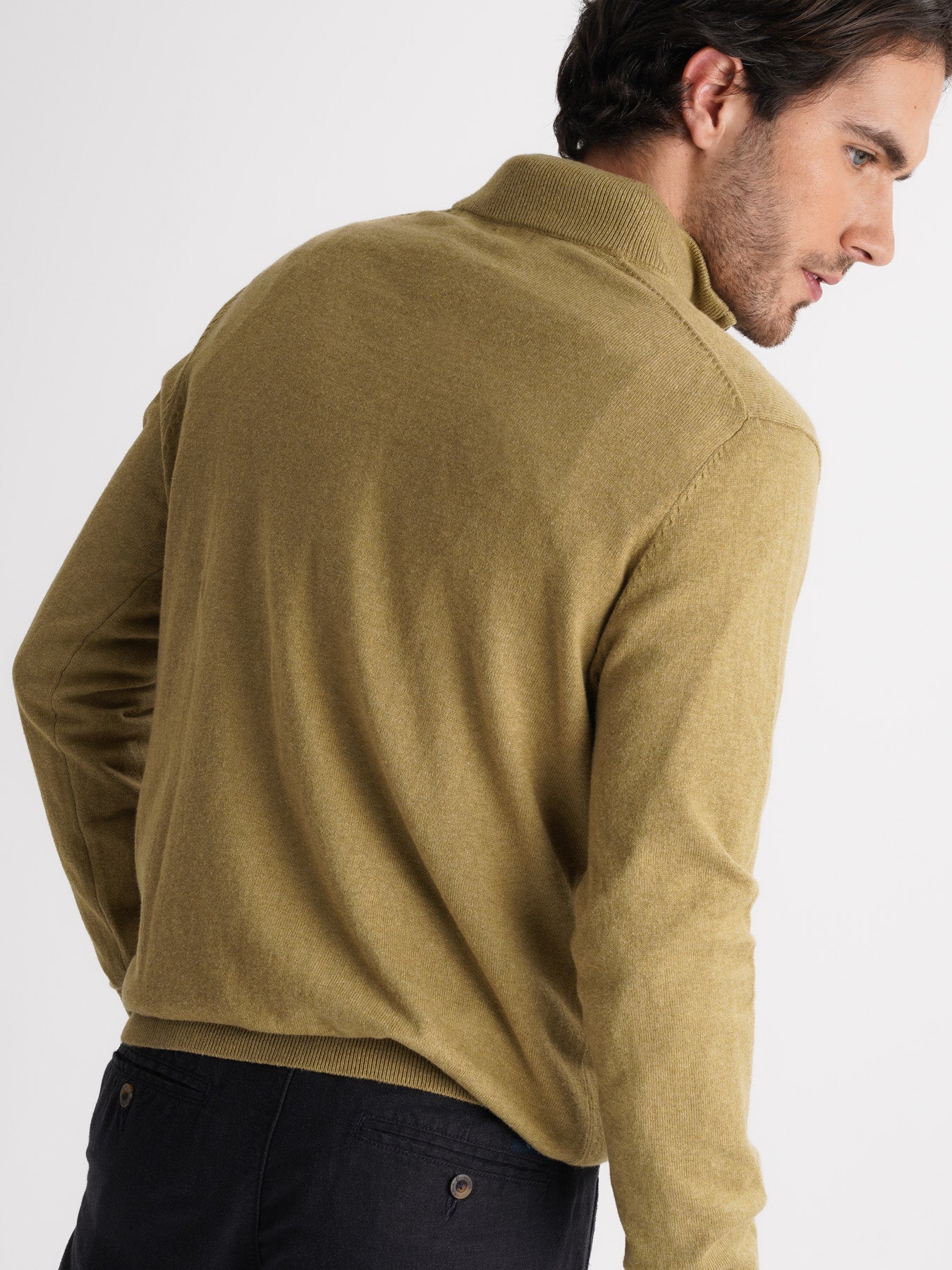 Pullover Caxemira Fino Verde Mr. Blue