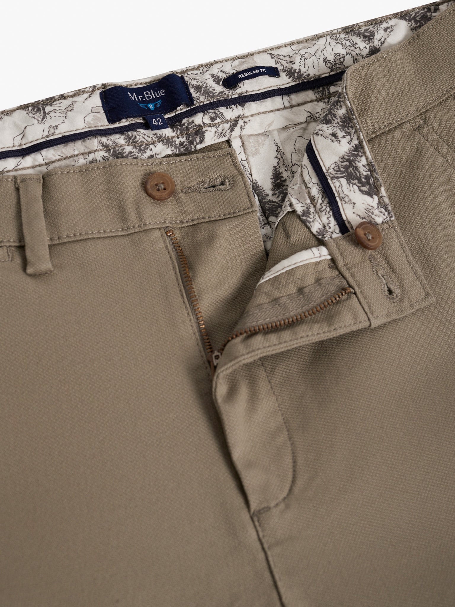 Calça Algodão Verdes Regular Fit Mr. Blue