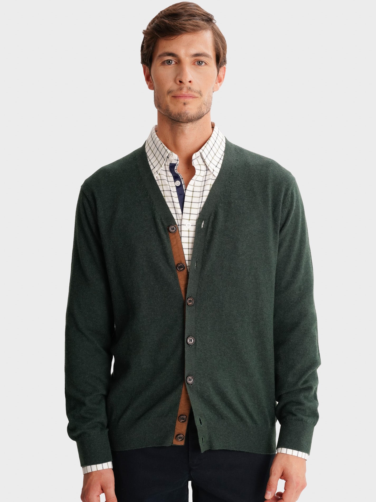 PULLOVER FINO VERDE MANGA COMPRIDA REGULAR FIT MR. BLUE
