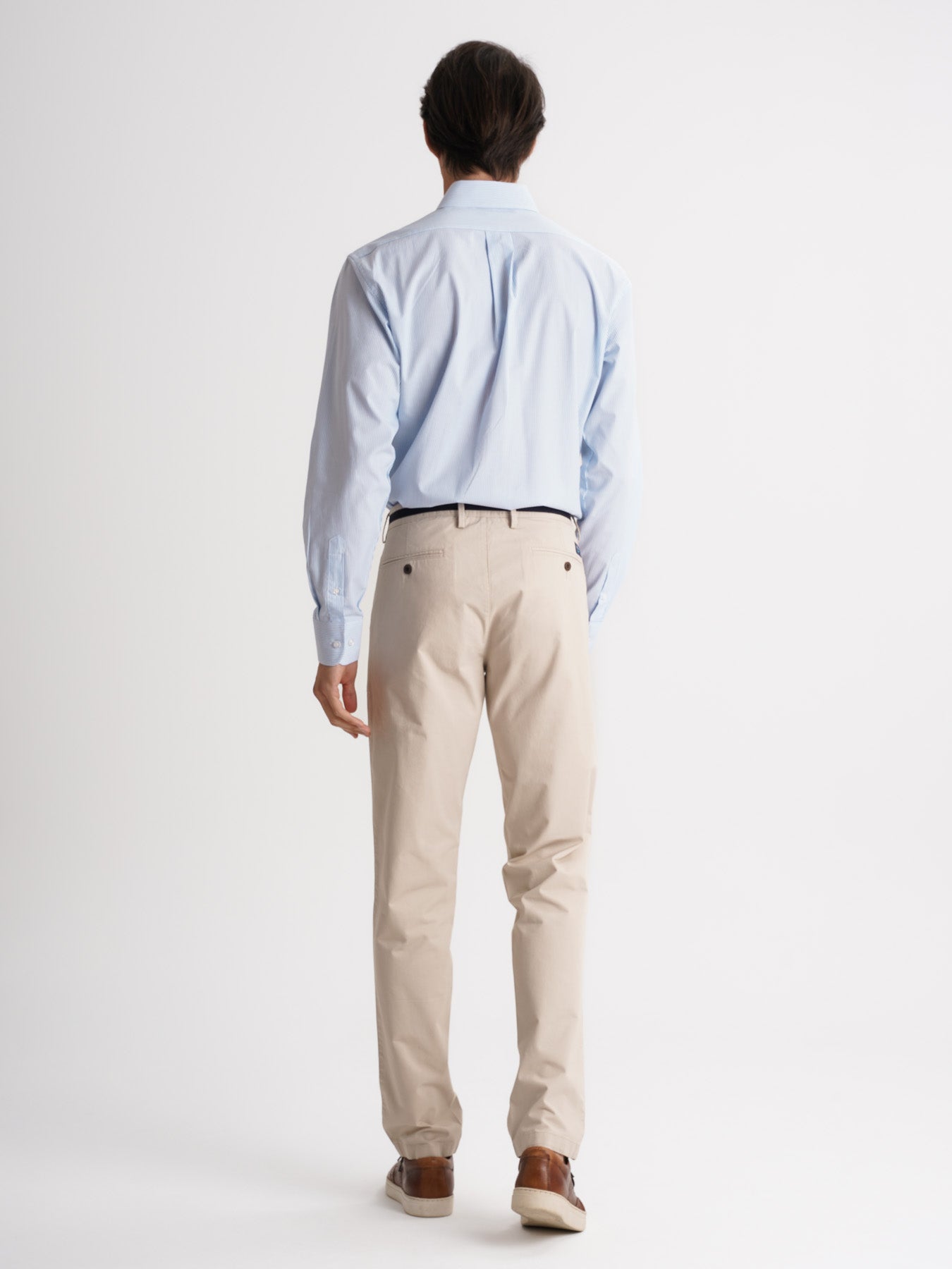 Calças Chinos Slim Fit Twill Beges Mr. Blue