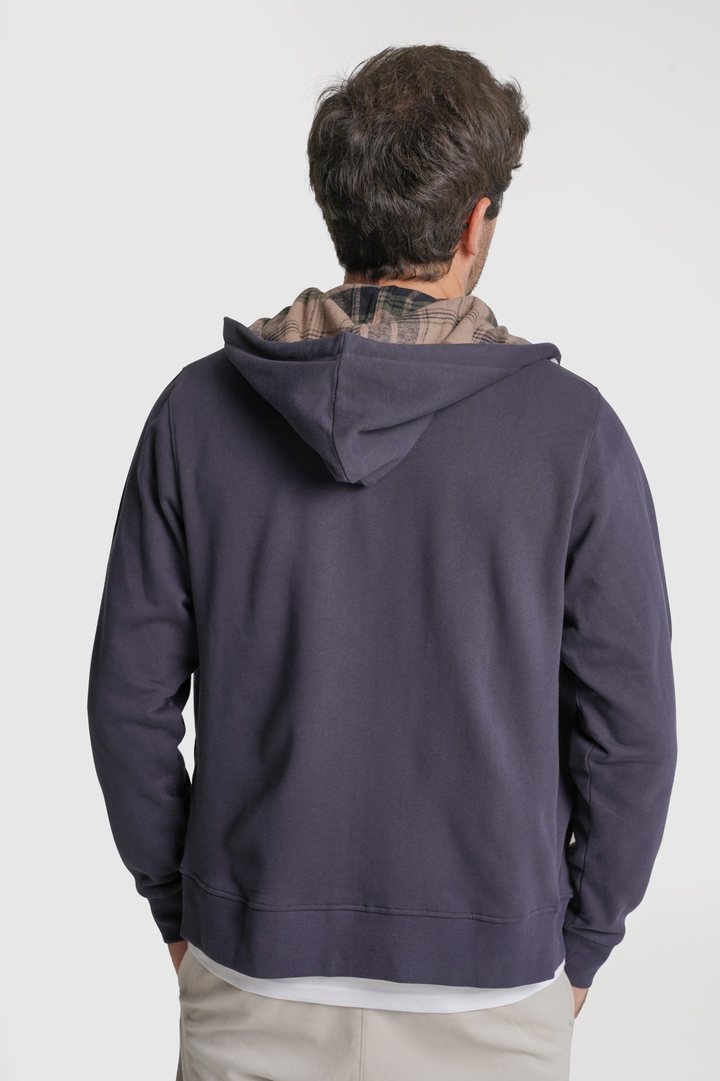 HOODIE ALGODÃO REGULAR FIT AZUL LISO MR. BLUE