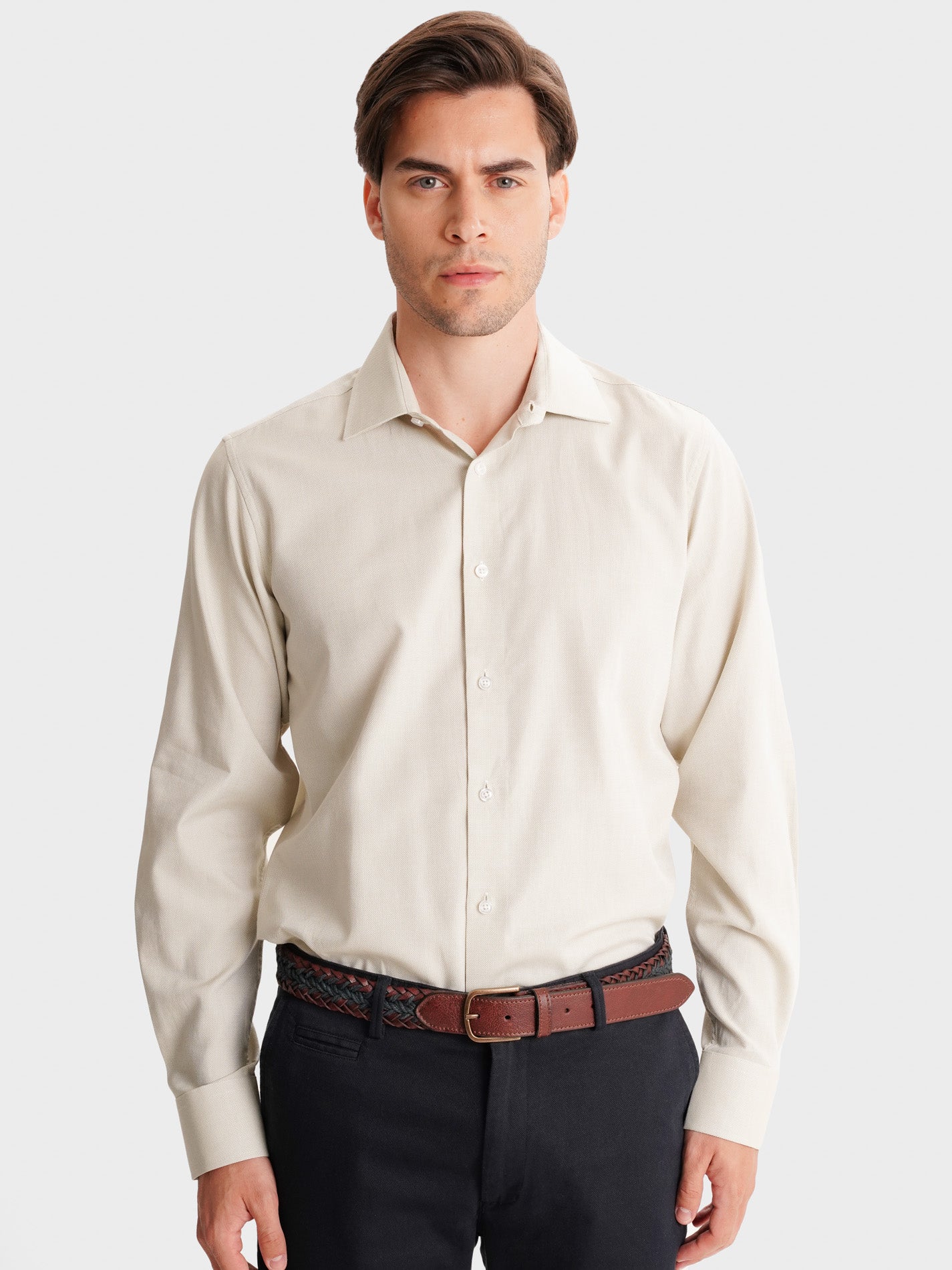 CAMISA MR VERDE SLIM FIT. AZUL