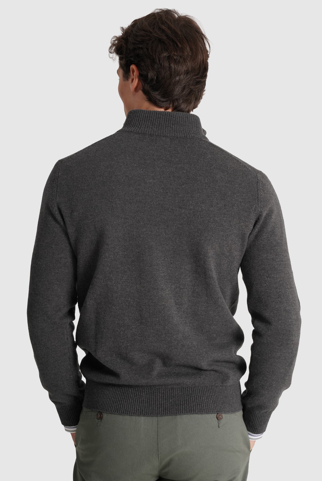 Pullover Lã Cinzento Manga Comprida Regular Fit Mr. Blue