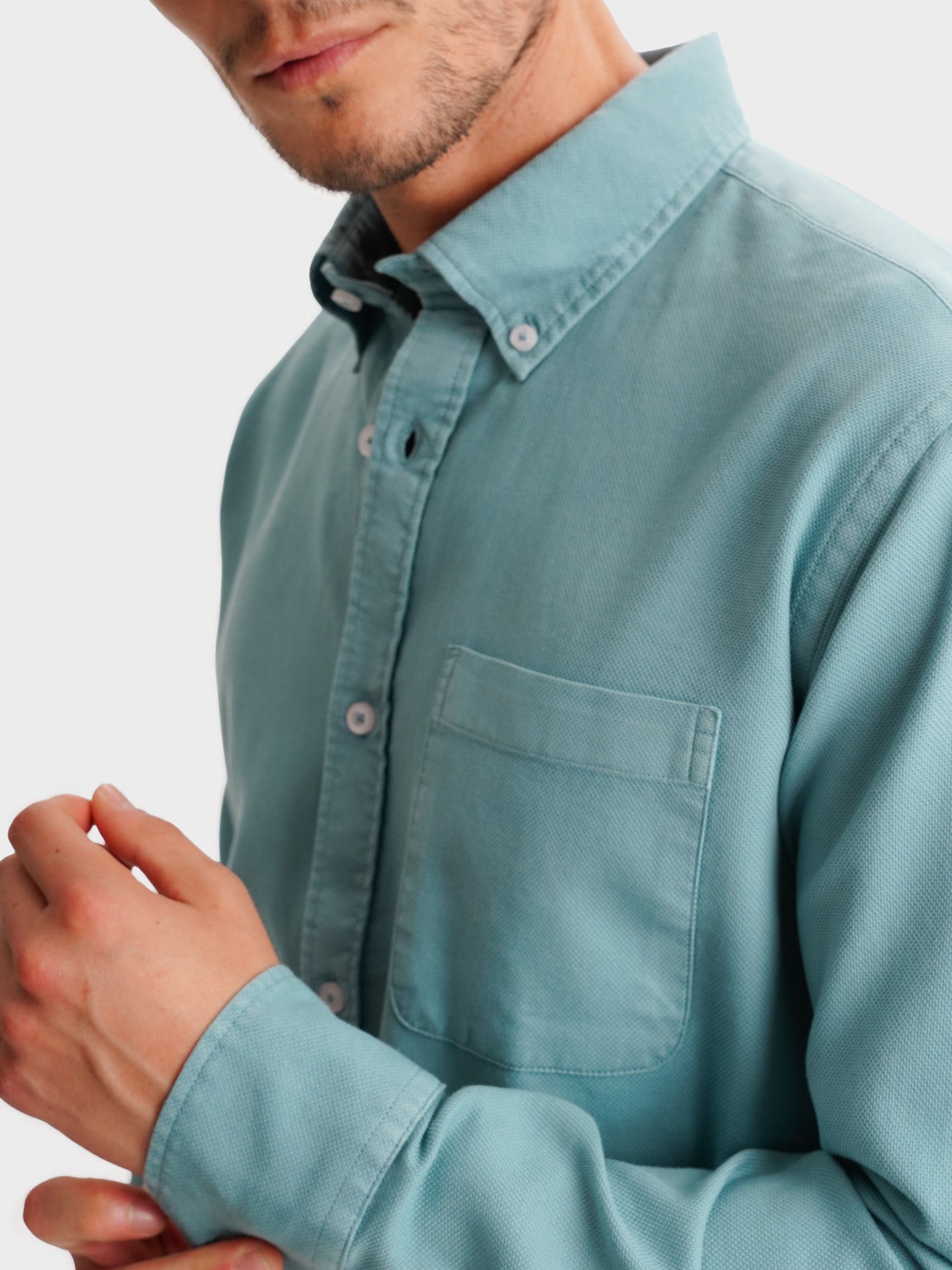 CAMISA VERDE REGULAR FIT MR. BLUE