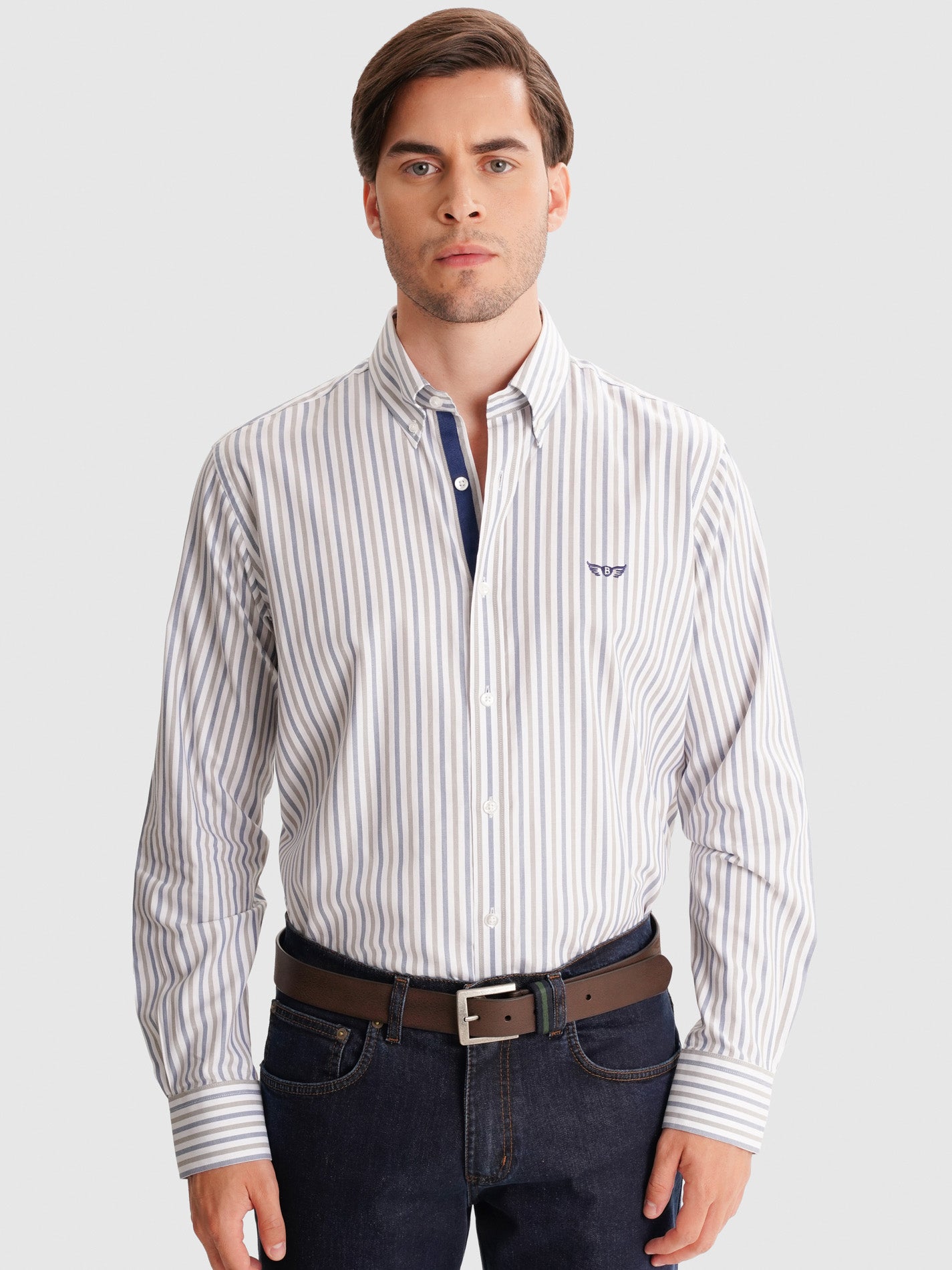CAMISA AZUL REGULAR FIT MR. BLUE