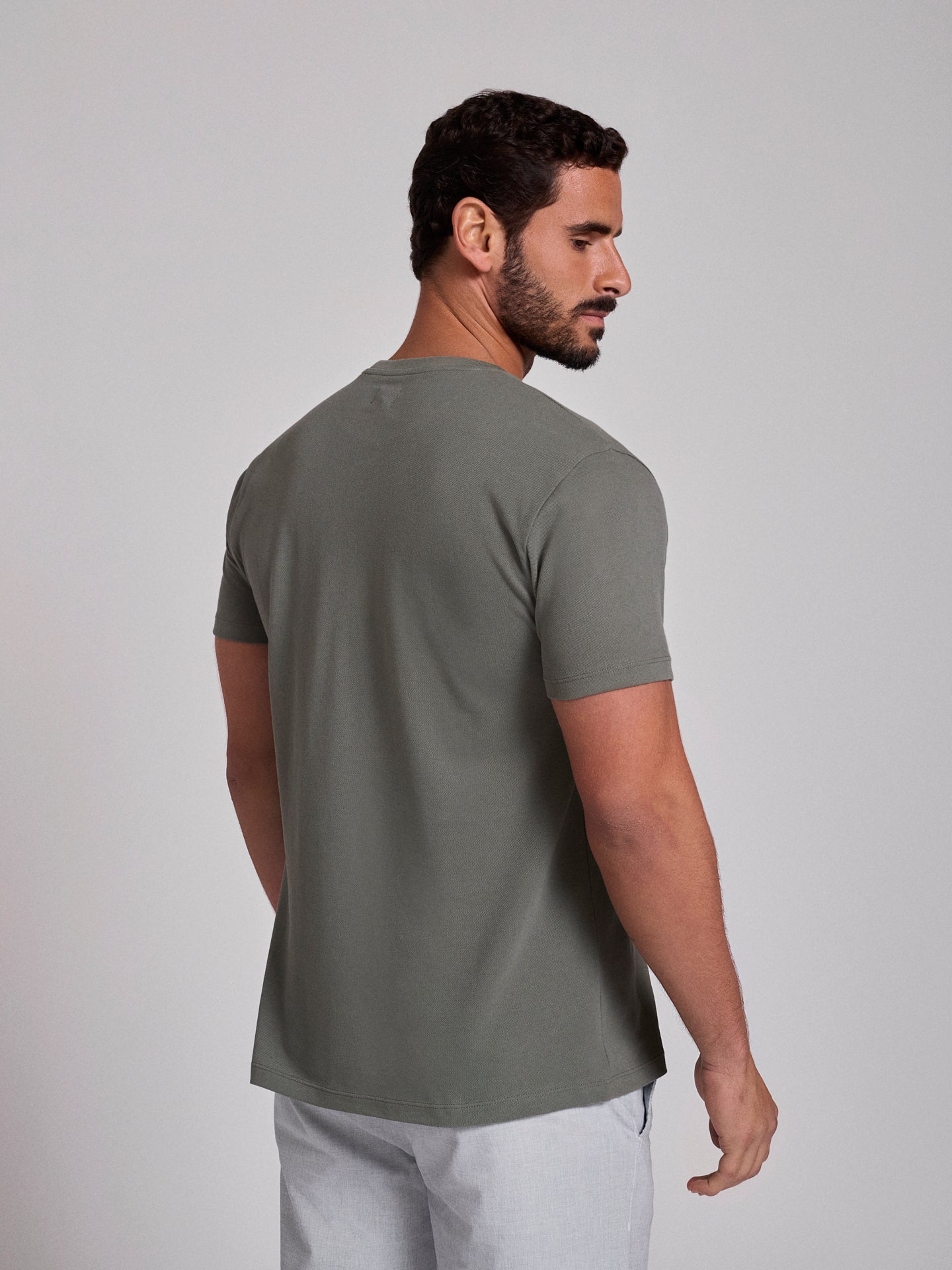 T-SHIRT ALGODÃO VERDE MANGA CURTA REGULAR FIT MR. BLUE