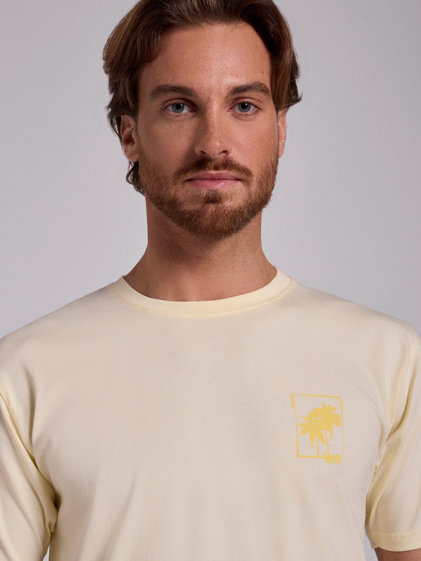 T-SHIRT ALGODÃO AMARELA MANGA CURTA REGULAR FIT MR. BLUE