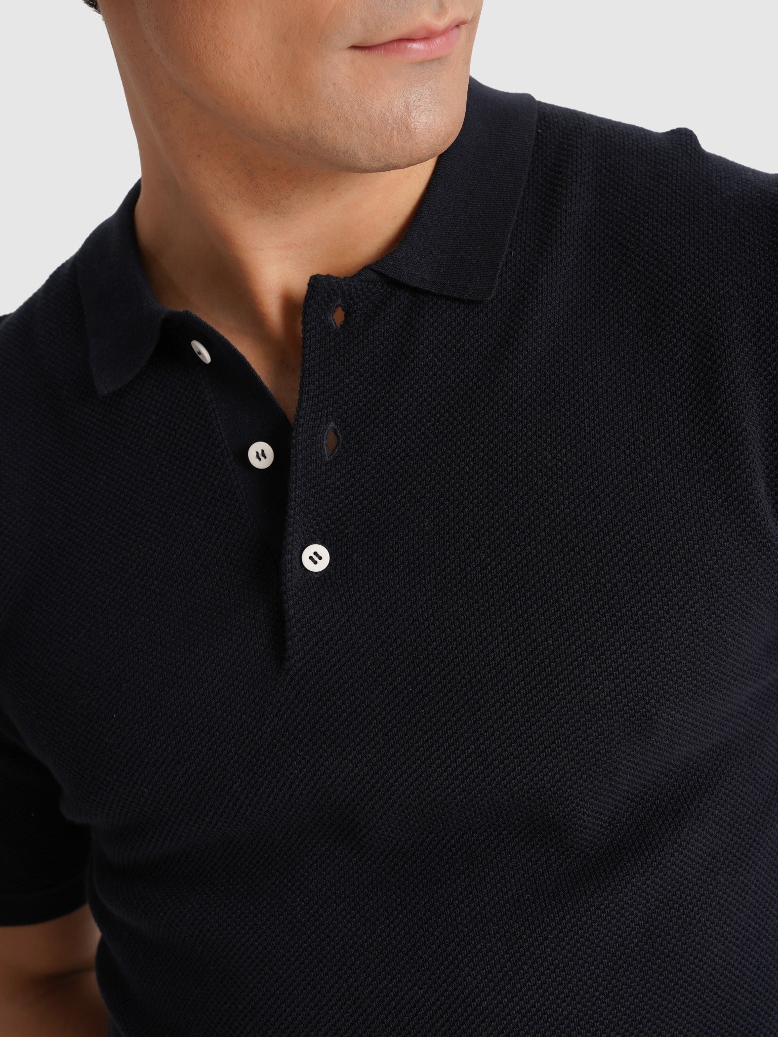 REGULAR FIT SHORT SLEEVE BLUE POLO MARK BELLUCCI