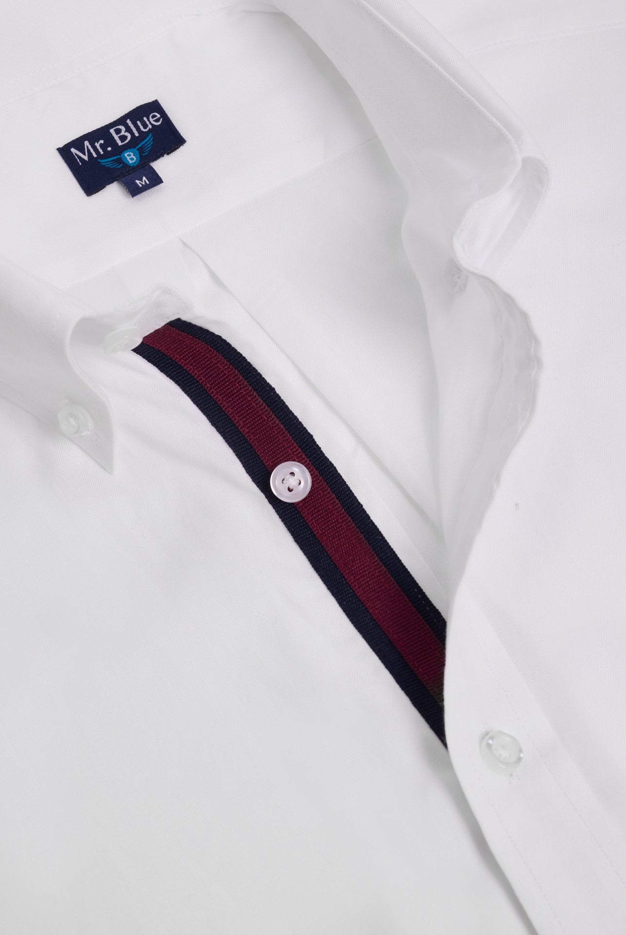 WHITE COTTON SHIRT LONG SLEEVE REGULAR FIT MR. BLUE
