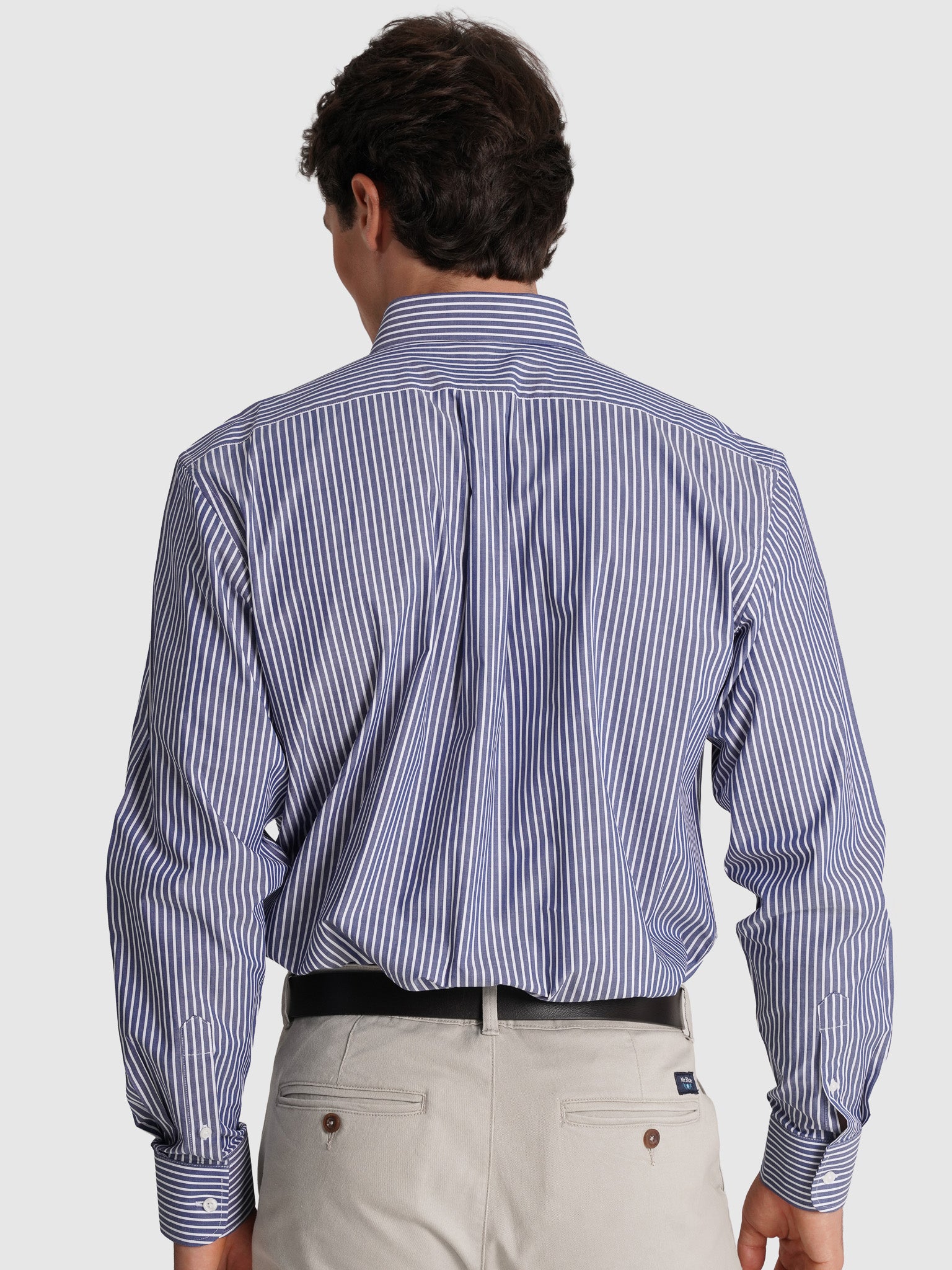 Camisa Algodão Azul Manga Comprida Regular Fit Mr. Blue