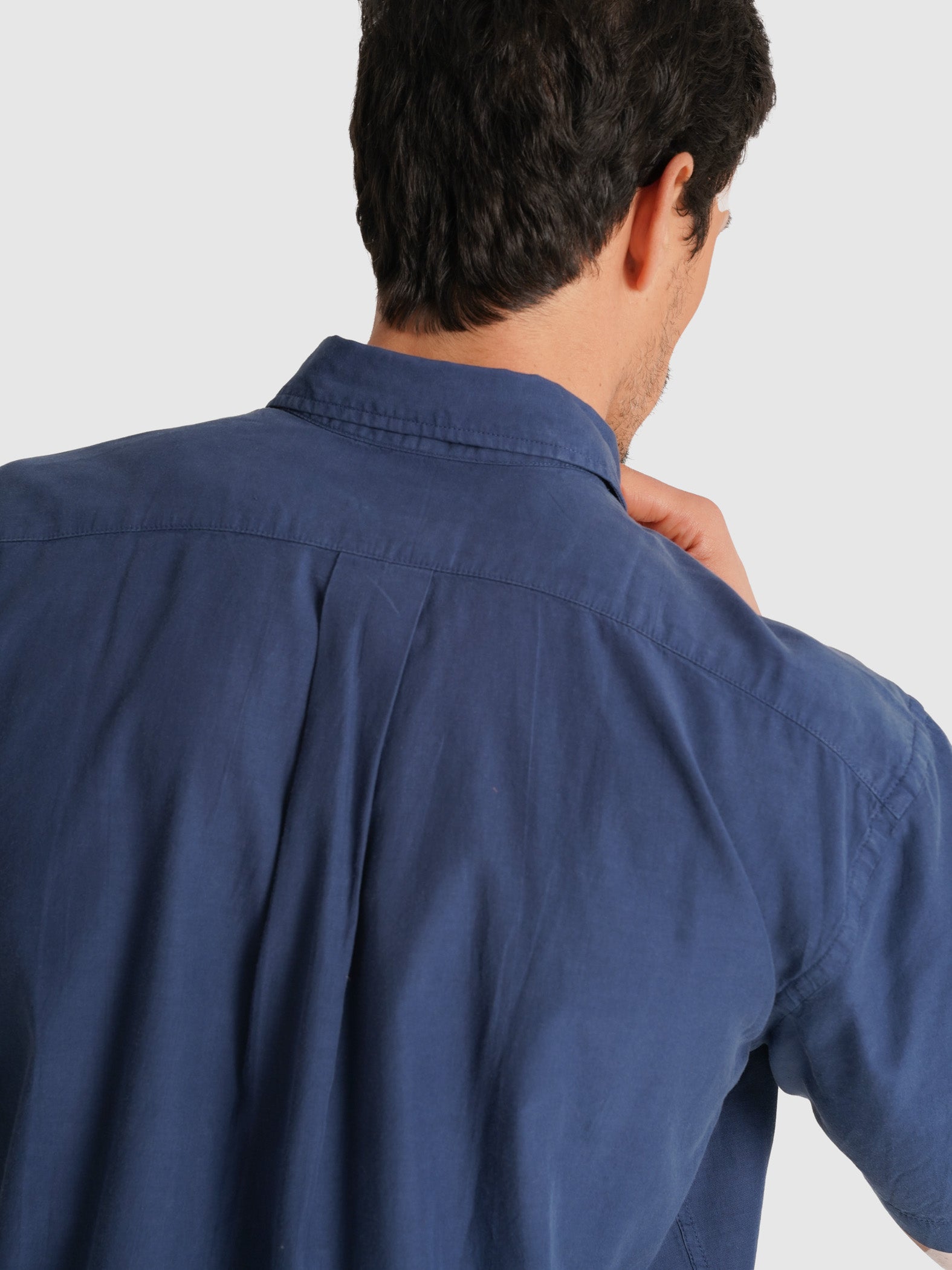 CAMISA POPELINE AZUL MANGA CURTA REGULAR FIT MR. BLUE