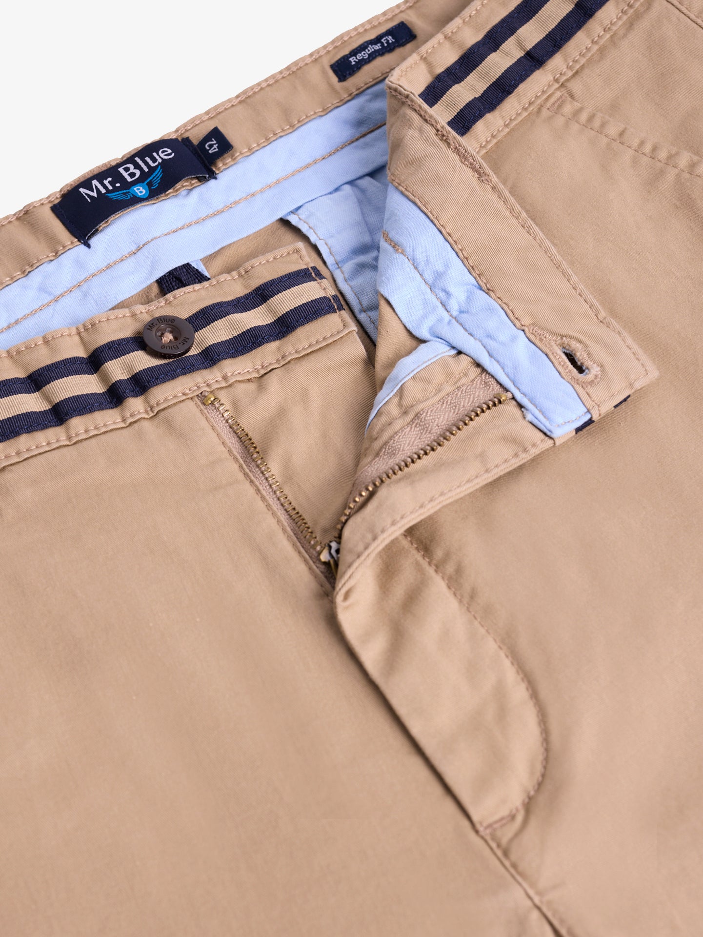 BERMUDA ALGODÃO CAMELS REGULAR FIT MR. BLUE