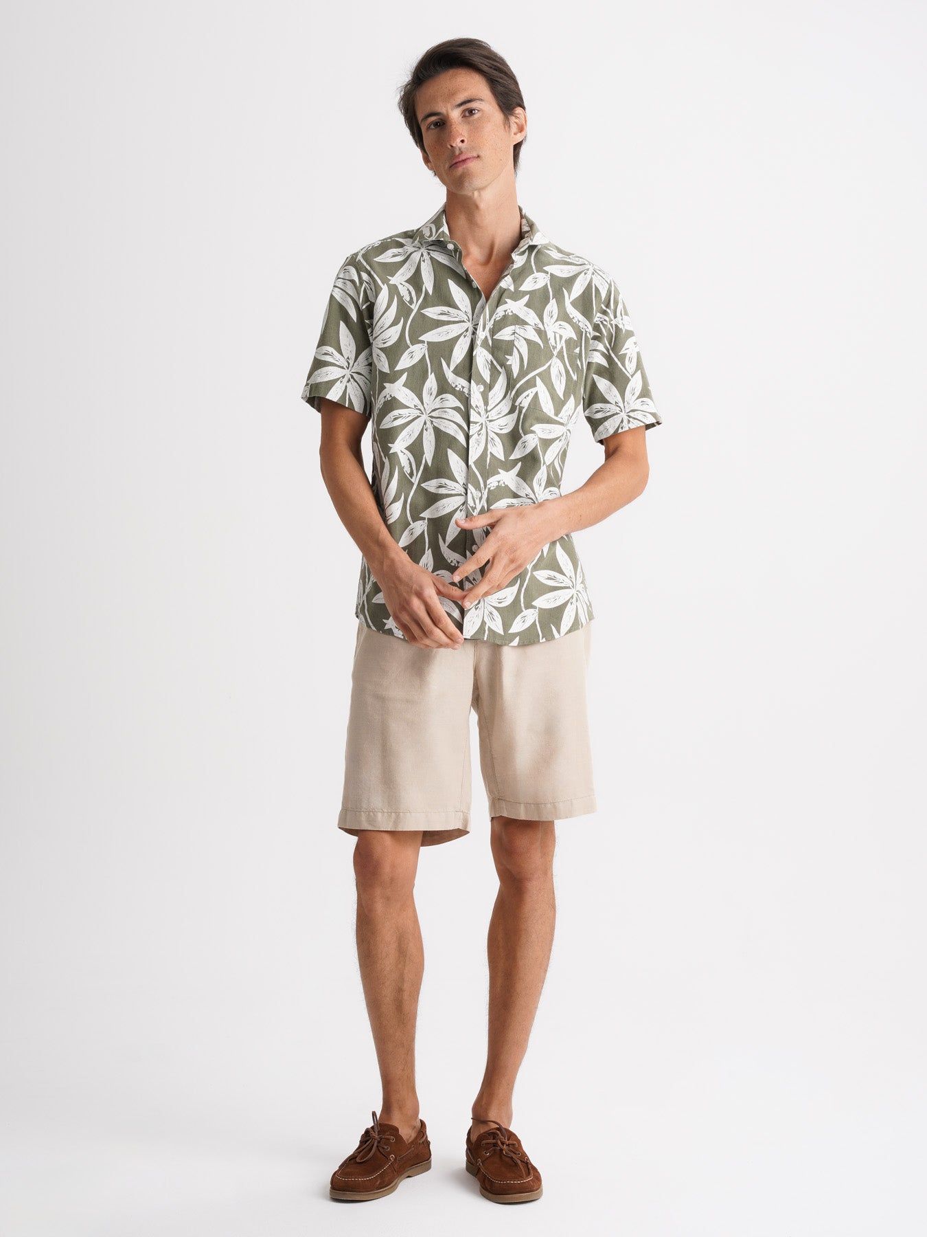 Camisa Regular Fit Linho Cinzenta Mr. Blue