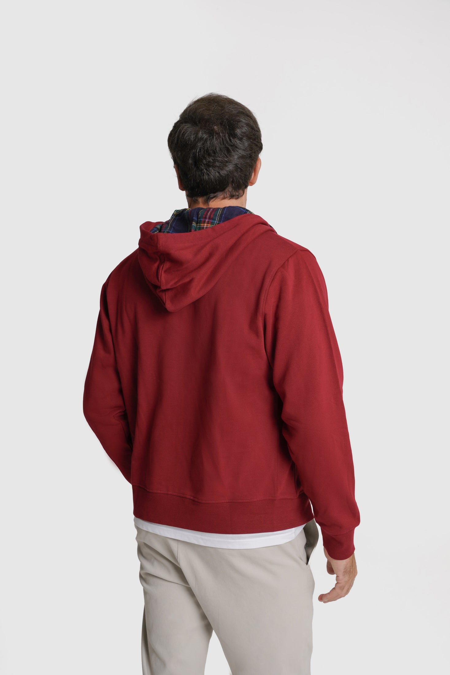 HOODIE ALGODÃO REGULAR FIT BORDEAUX LISO MR. BLUE