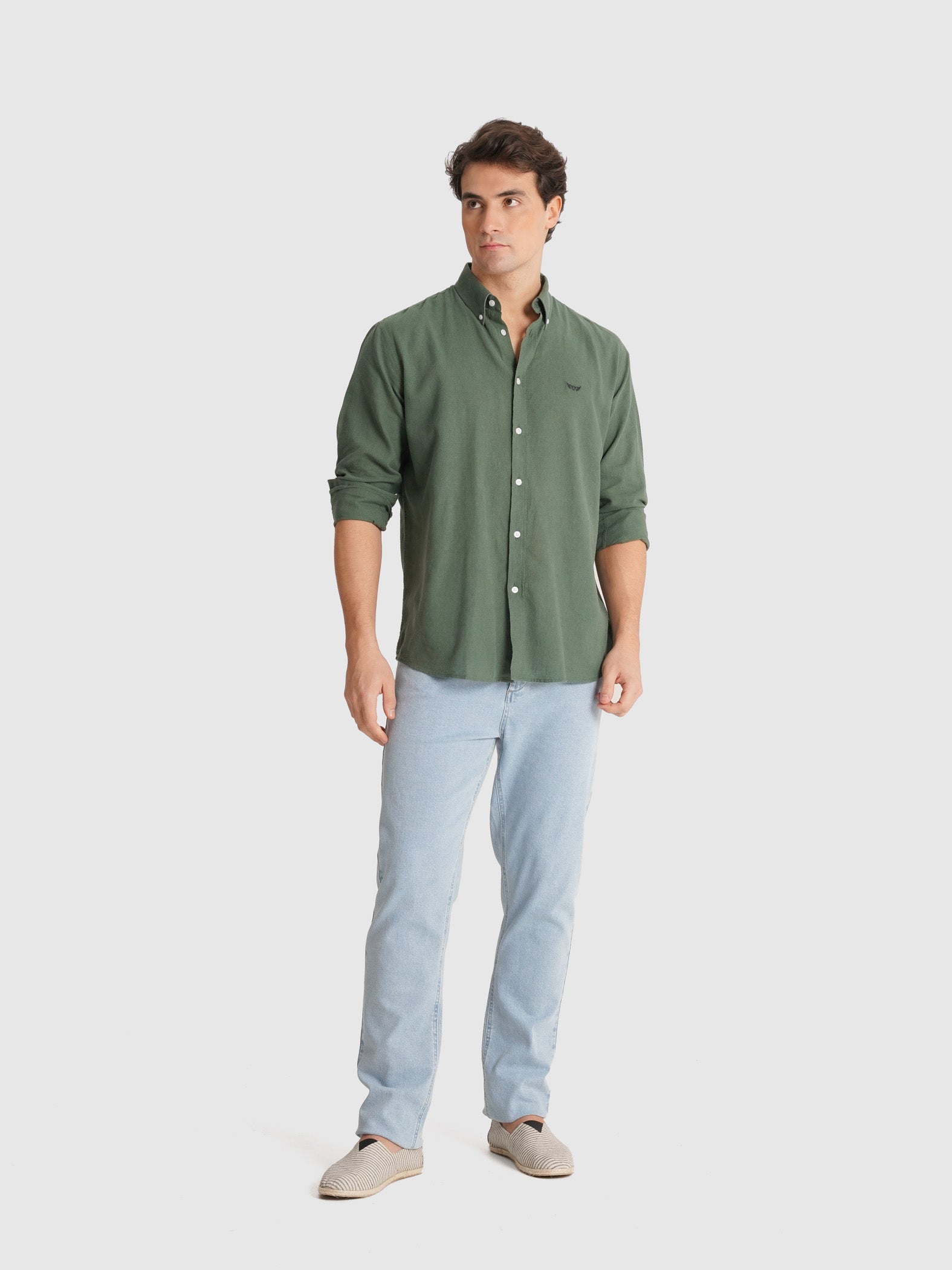 CAMISA VERDE MANGA COMPRIDA REGULAR FIT MR. BLUE