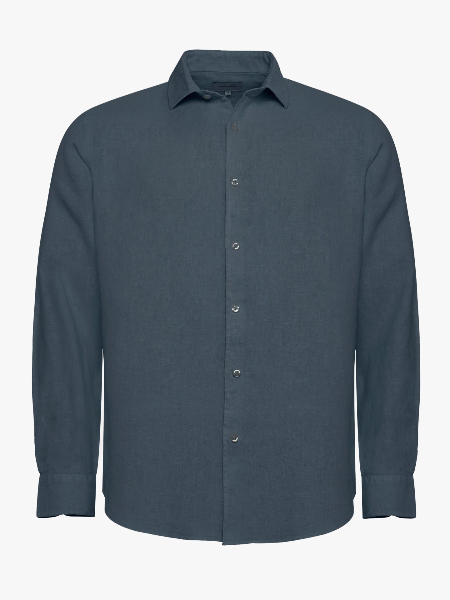 CAMISA LINHO AZUL MANGA COMPRIDA TAILORED FIT MARK BELLUCCI