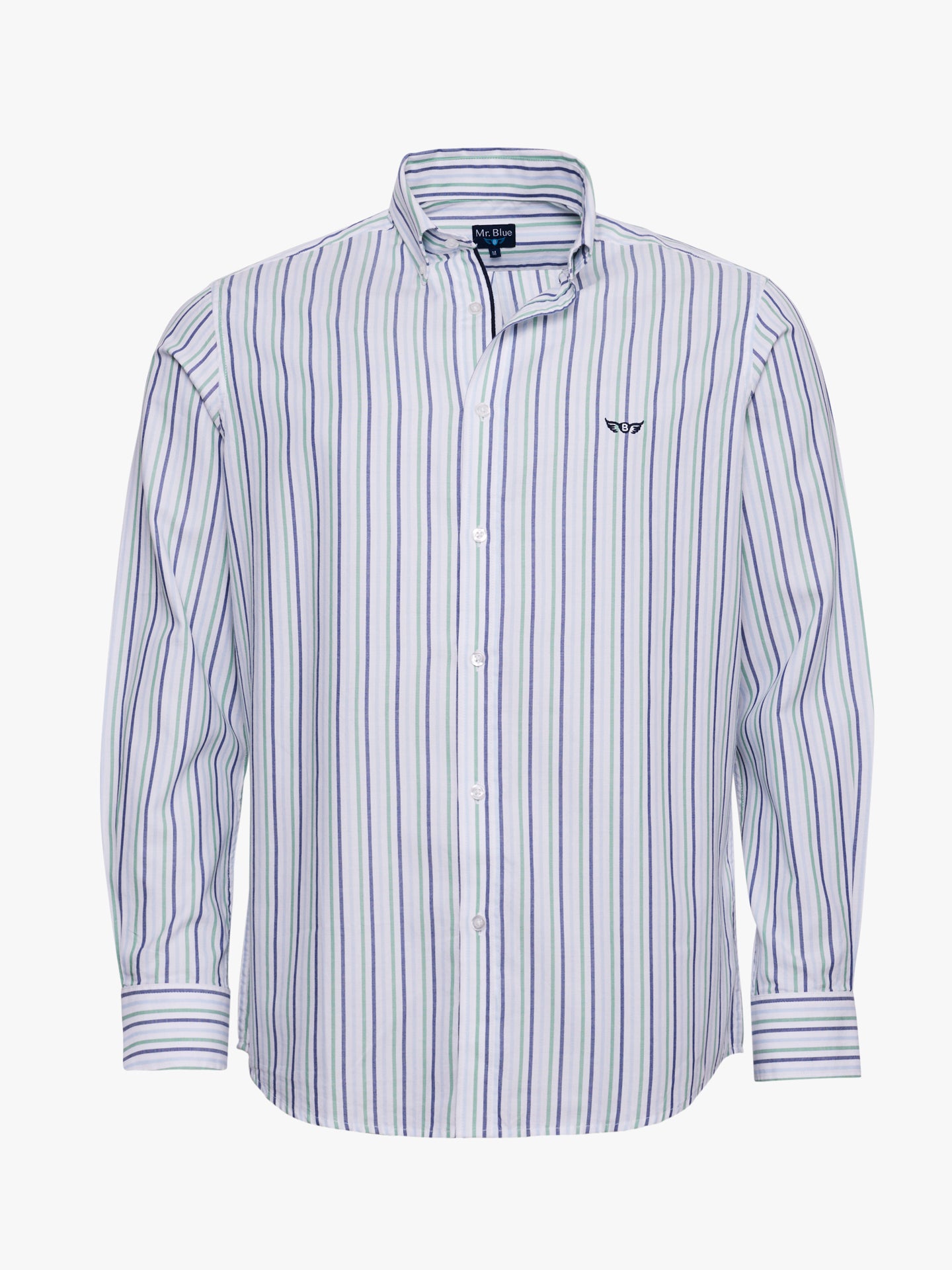 CAMISA ALGODÃO AZUL MANGA COMPRIDA REGULAR FIT MR. BLUE