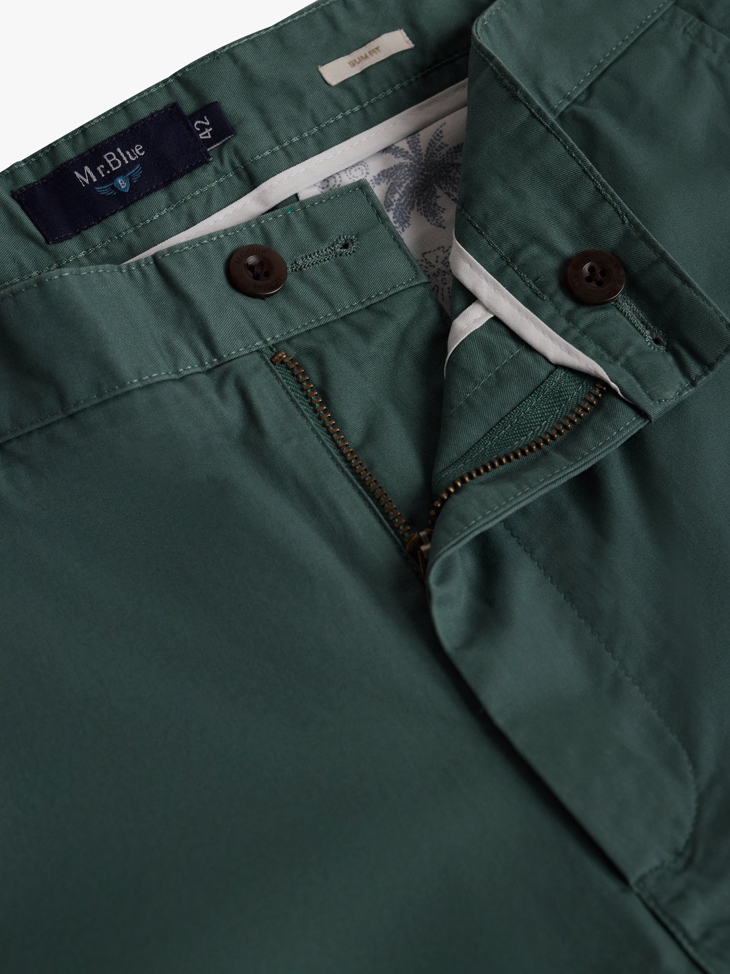 Calções Slim Fit Verdes Mr. Blue