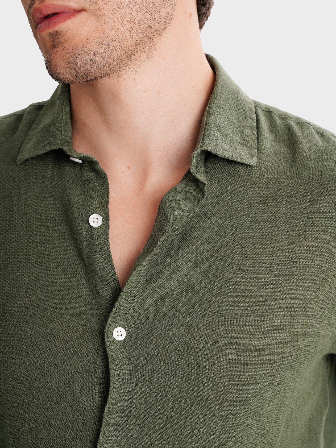 CAMISA LINHO VERDE MANGA COMPRIDA TAILORED FIT MARK BELLUCCI