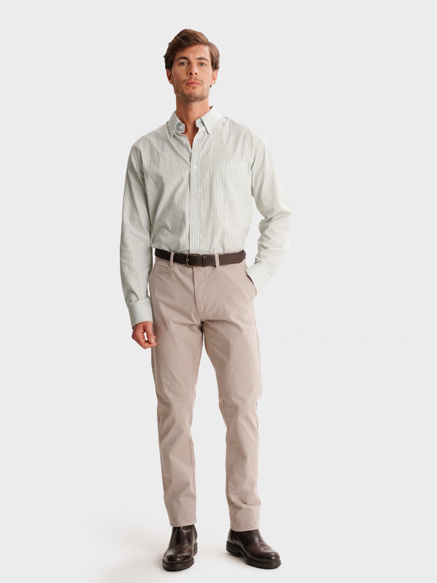 CAMISA VERDE REGULAR FIT MR. BLUE