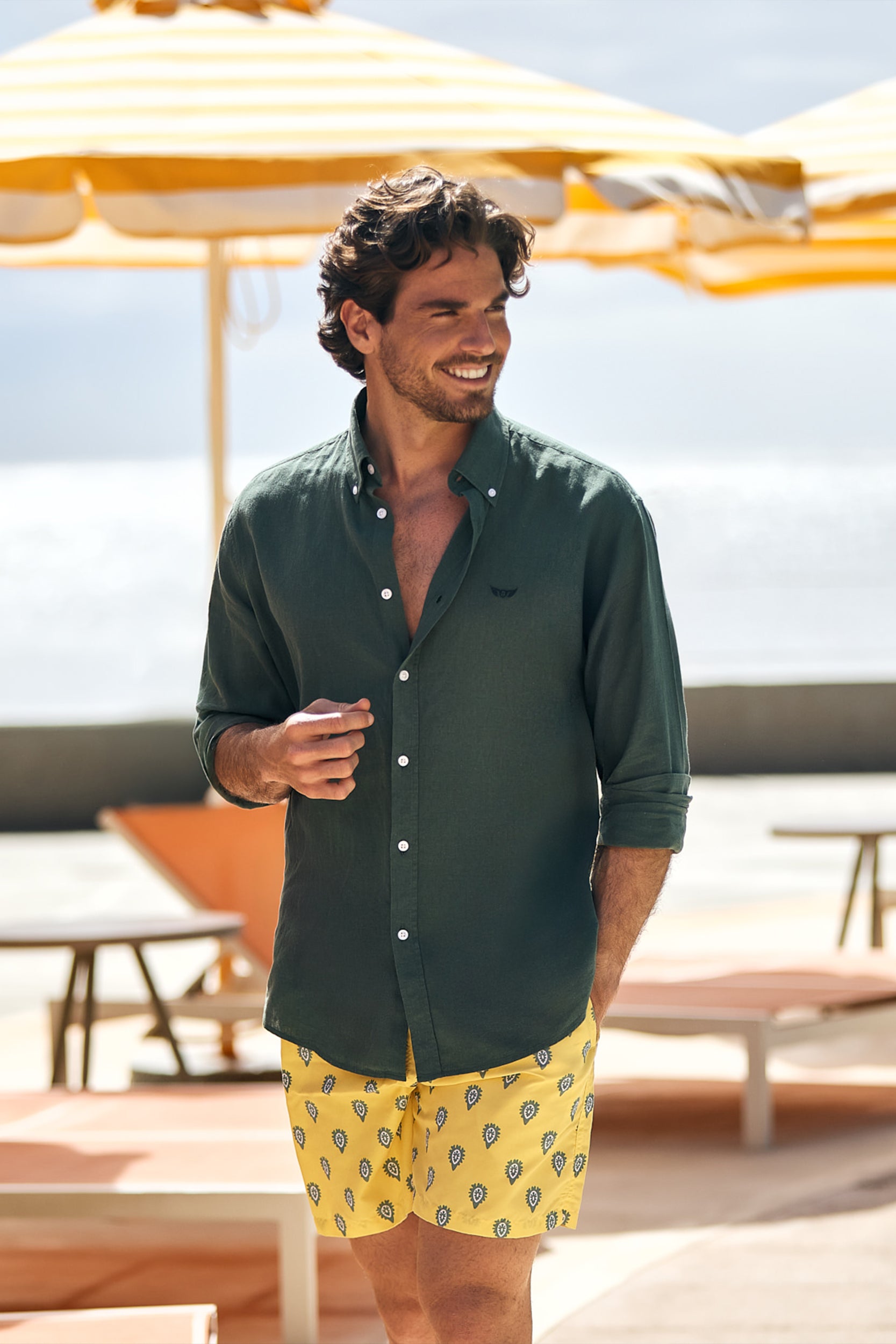 CAMISA VERDE MANGA COMPRIDA REGULAR FIT MR. BLUE