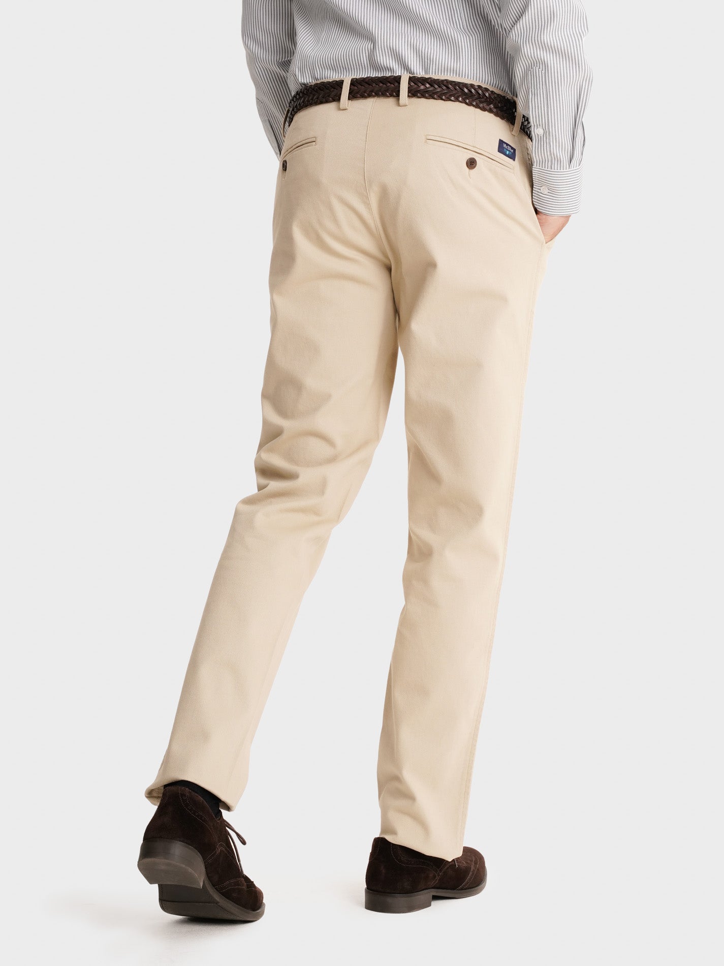 CALÇAS ESTRUTURADA BEGES REGULAR FIT MR. BLUE