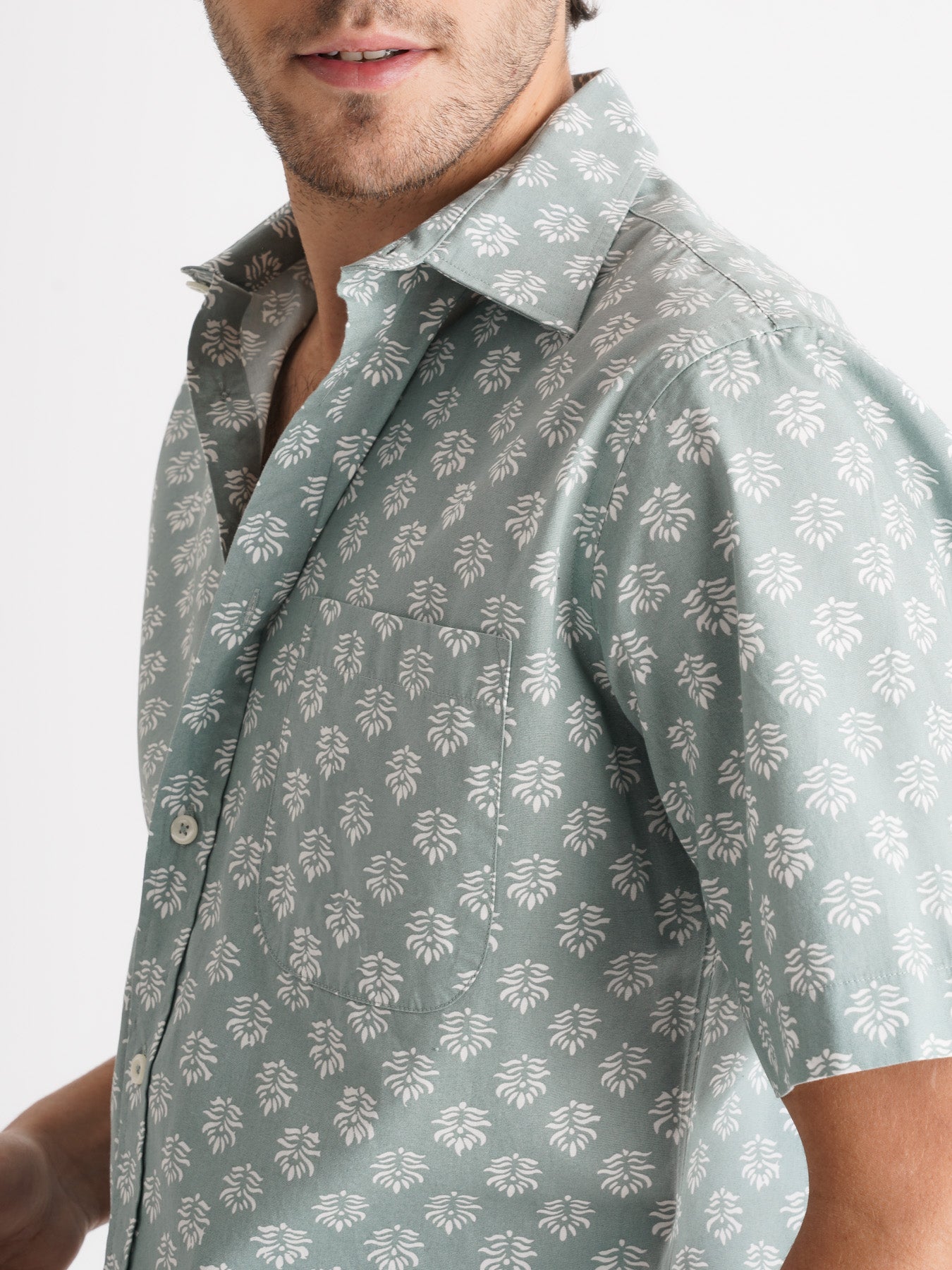 Camisa Regular Fit Popeline Verde Mr. Blue