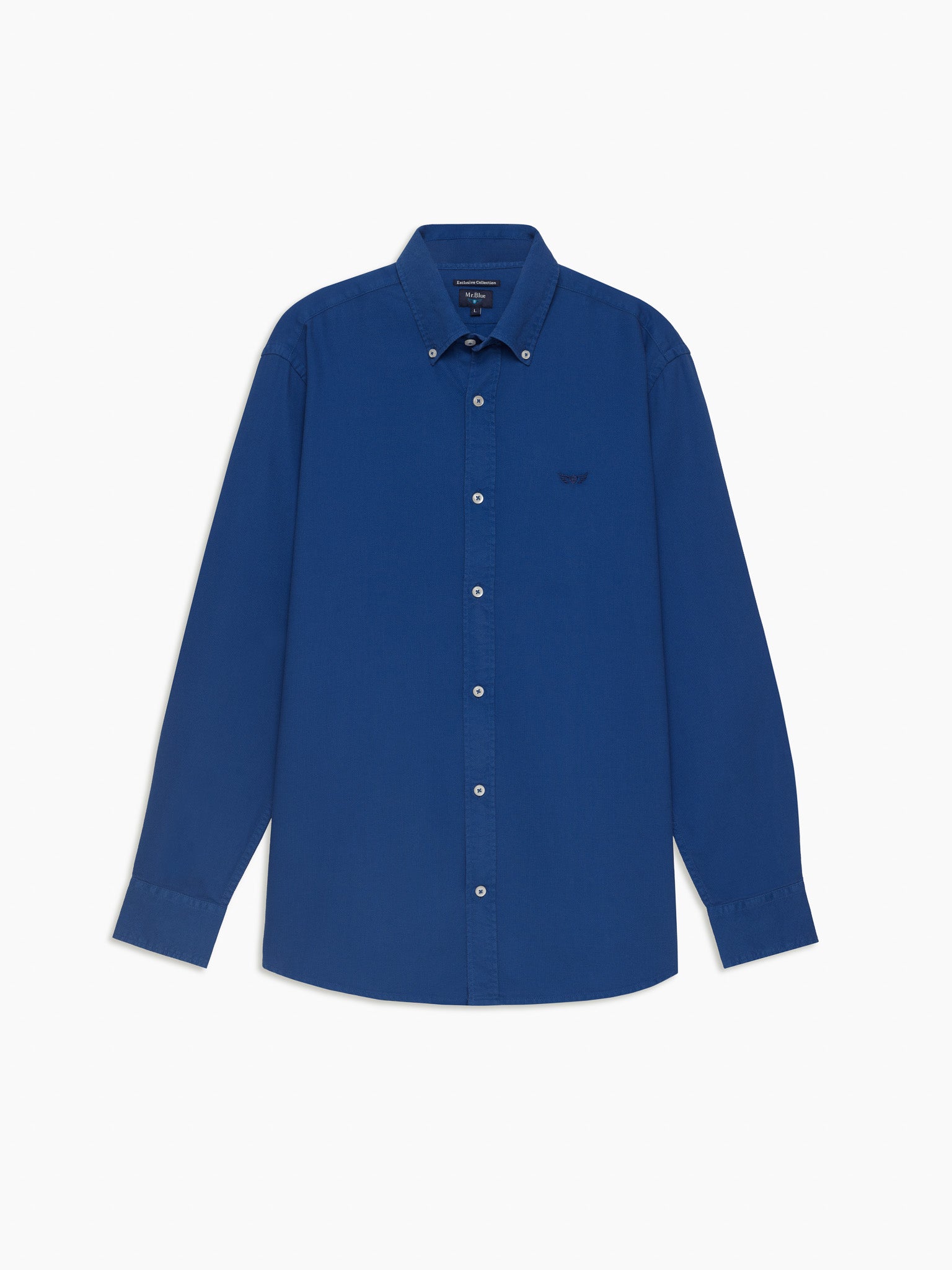 CAMISA DOBBY AZUL MANGA COMPRIDA REGULAR FIT MR. BLUE