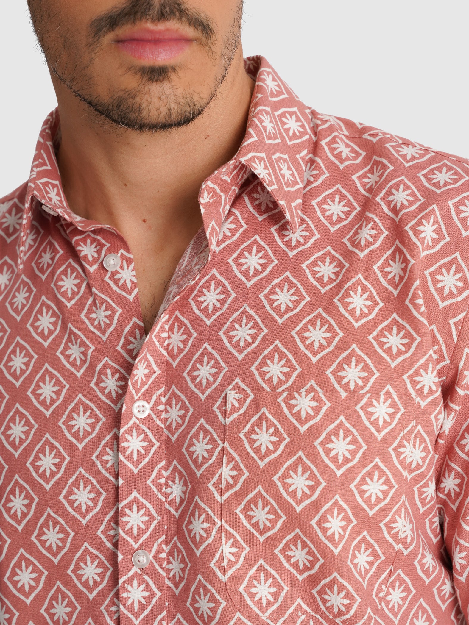 CAMISA LARANJA MANGA CURTA REGULAR FIT MR. BLUE