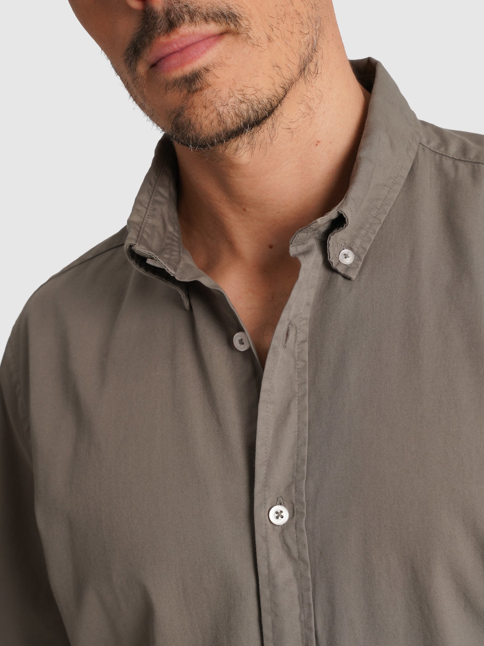 CAMISA TWILL VERDE MANGA CURTA REGULAR FIT MR. BLUE