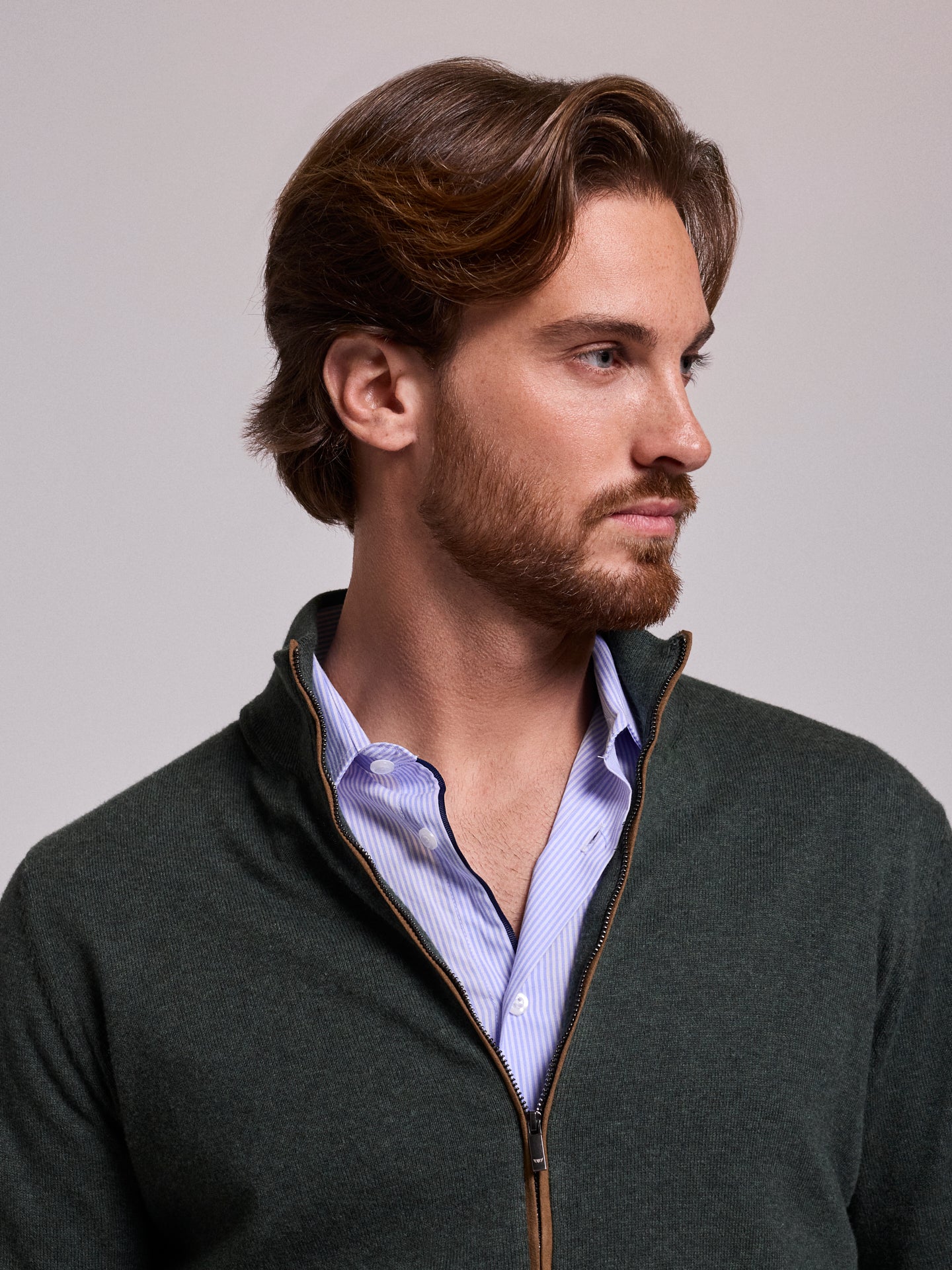 PULLOVER ALGODÃO VERDE MANGA COMPRIDA REGULAR FIT MR. BLUE