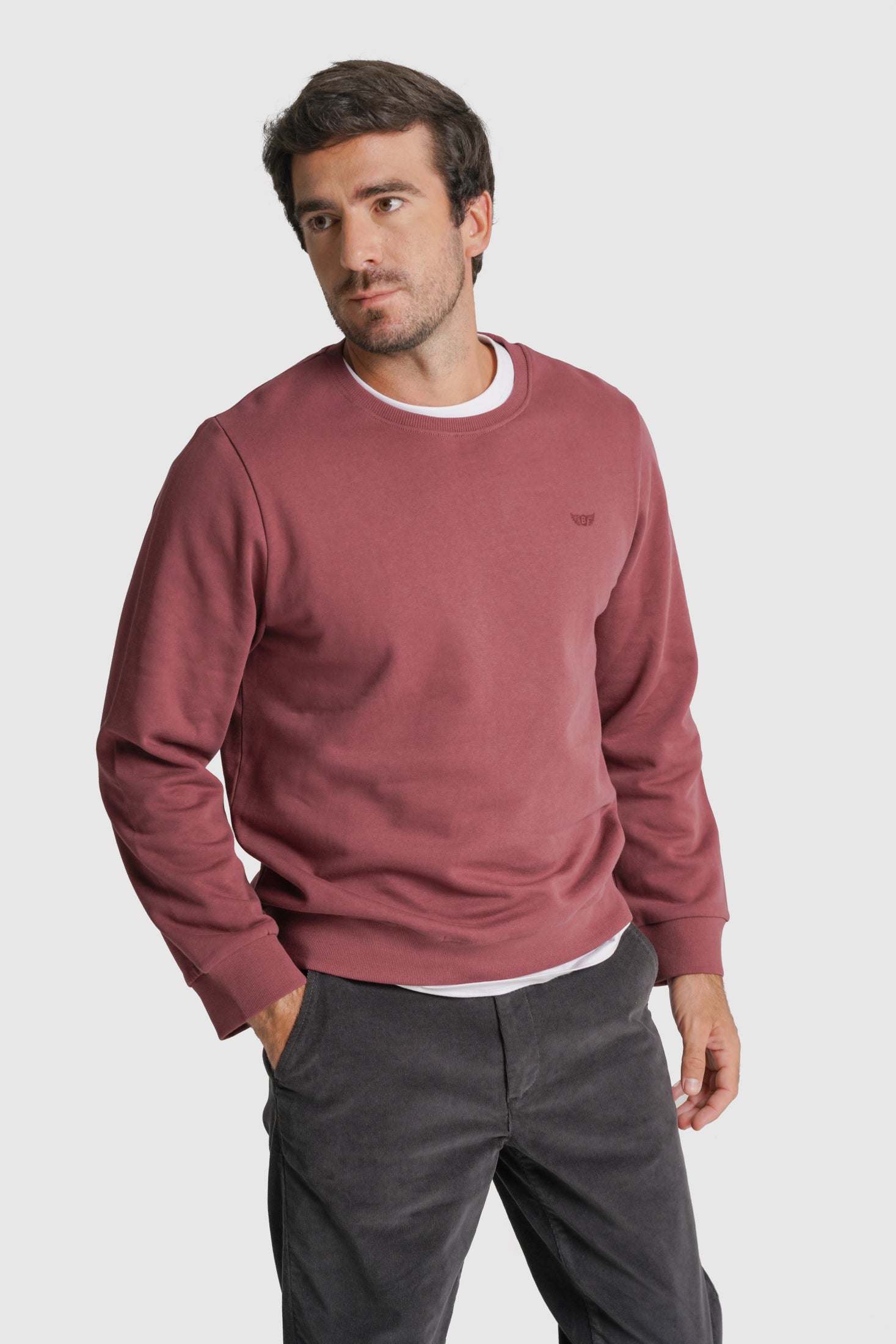 HOODIE ALGODÃO REGULAR FIT ROSA LISO MR. BLUE