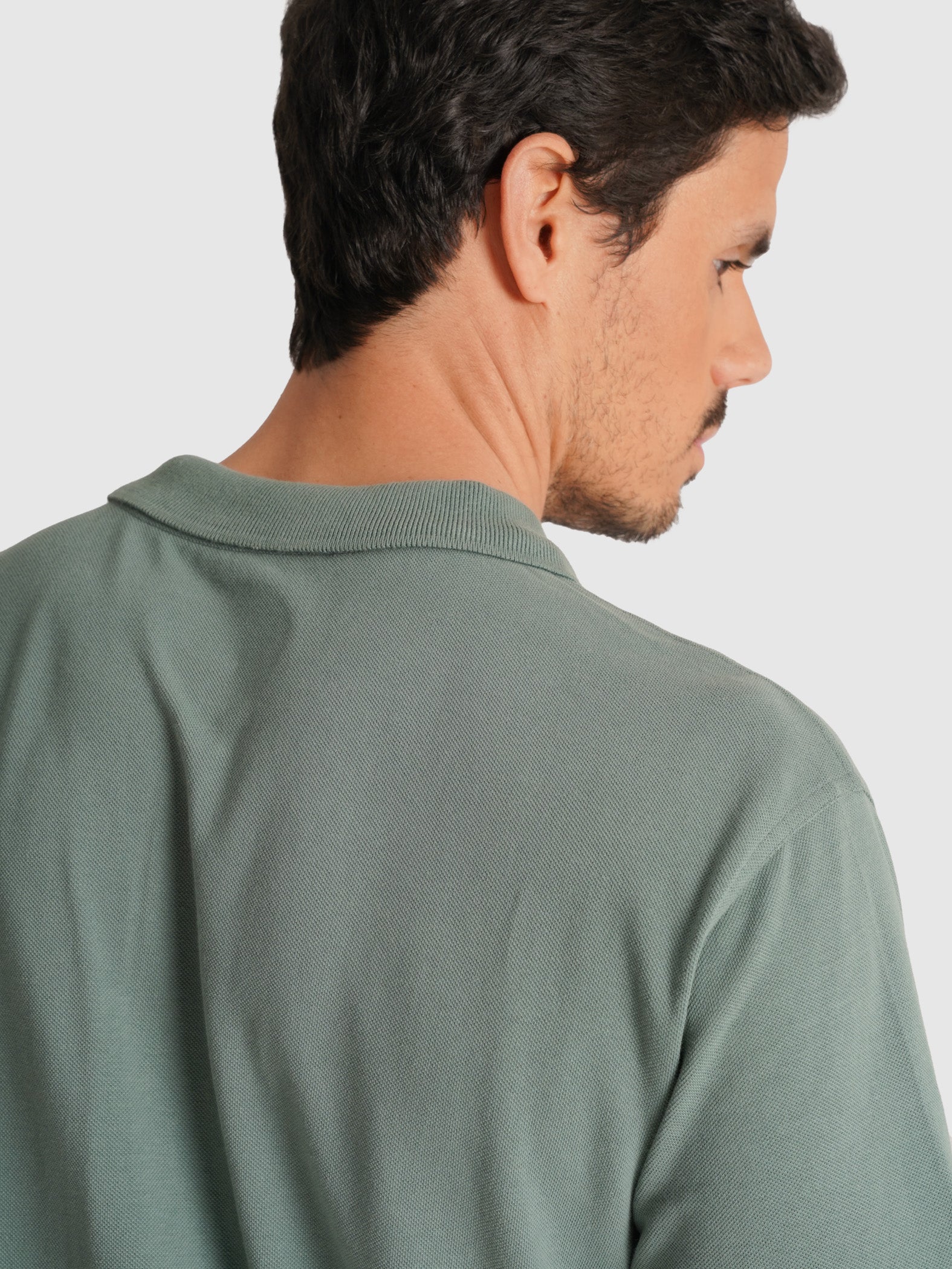 POLO PIQUET VERDE MANGA CURTA TAILORED FIT MR. BLUE