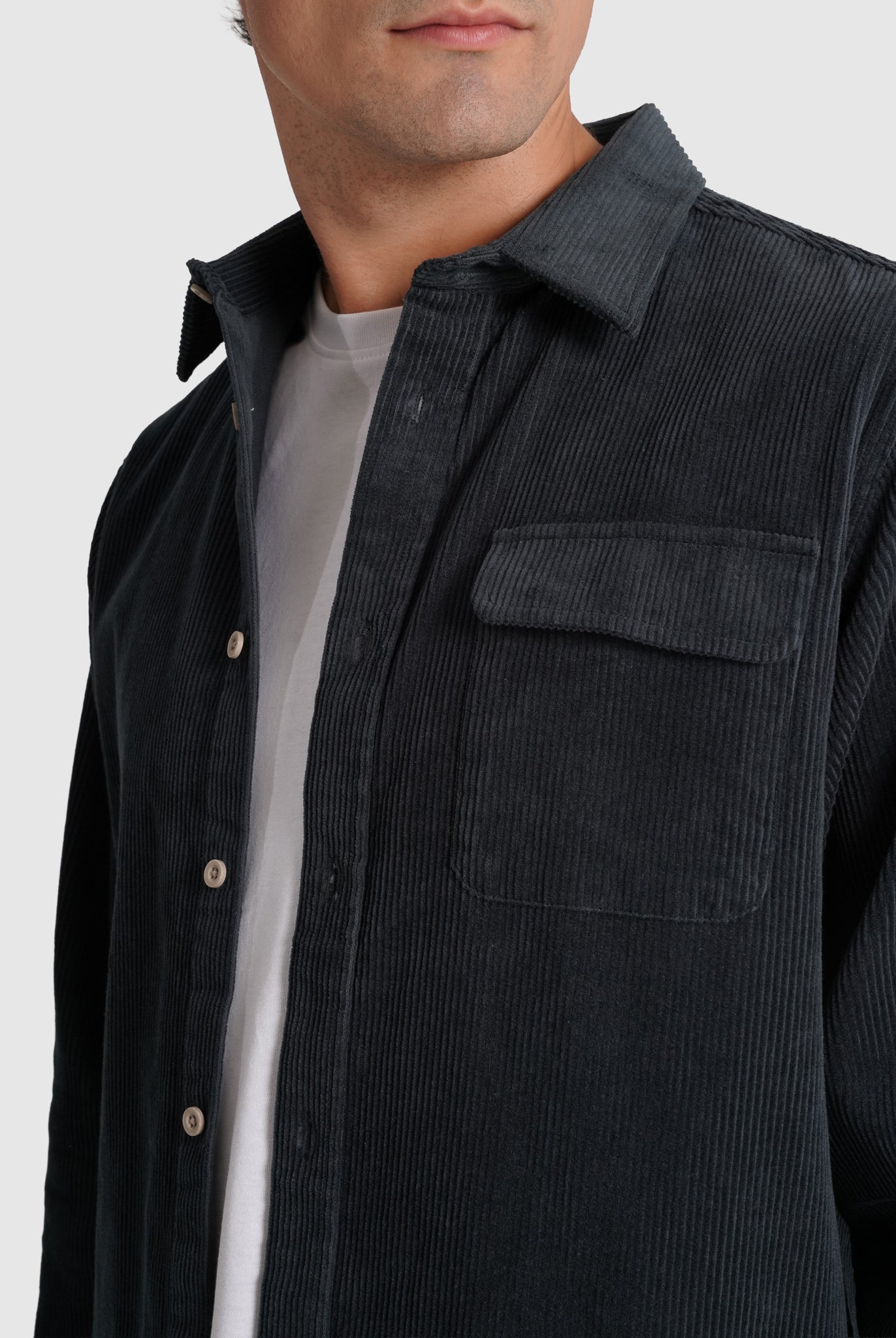 Sobrecamisa Algodão Azul Manga Comprida Regular Fit Mr. Blue