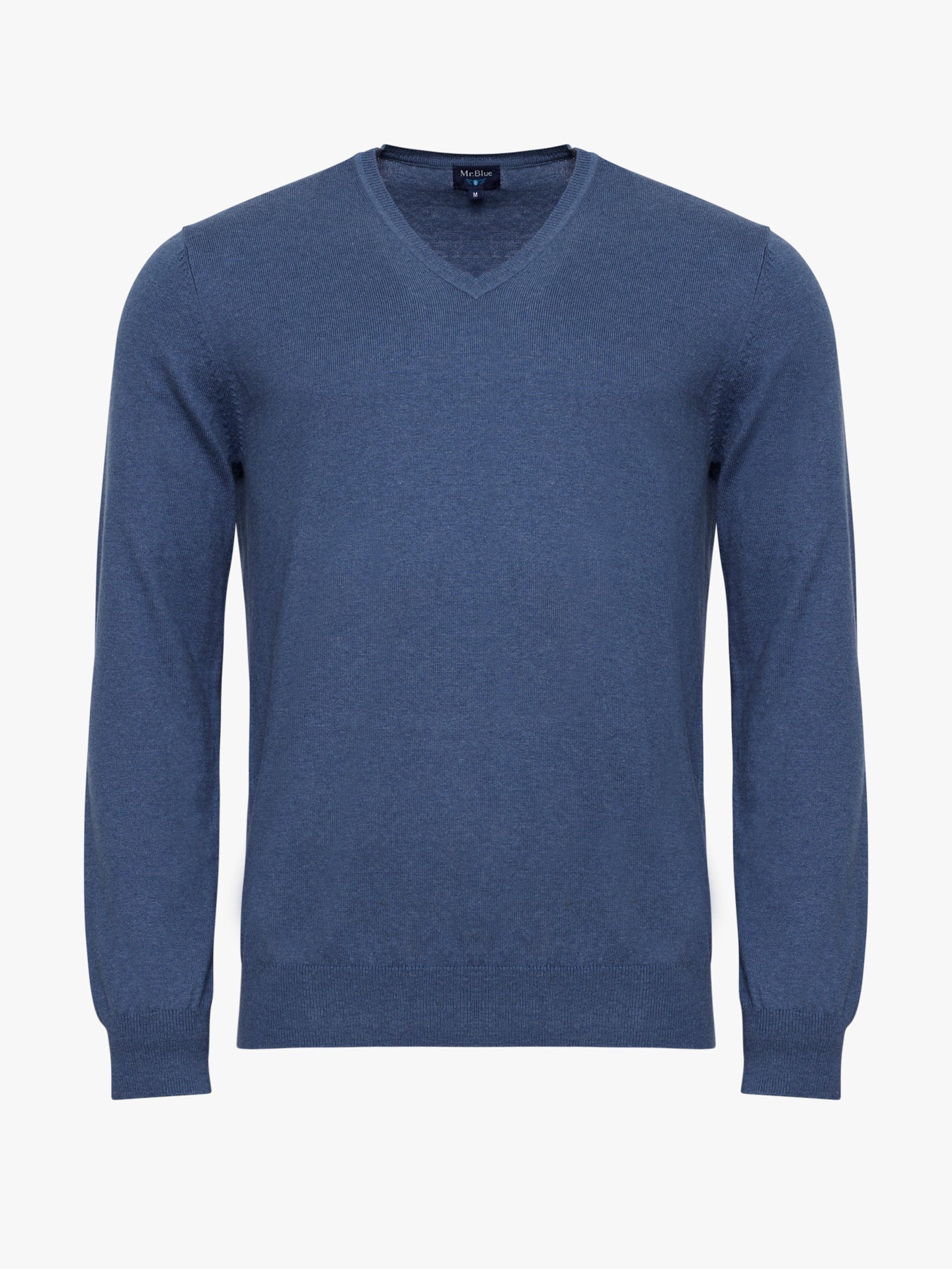 PULLOVER FINO AZUL MANGA COMPRIDA REGULAR FIT MR. BLUE