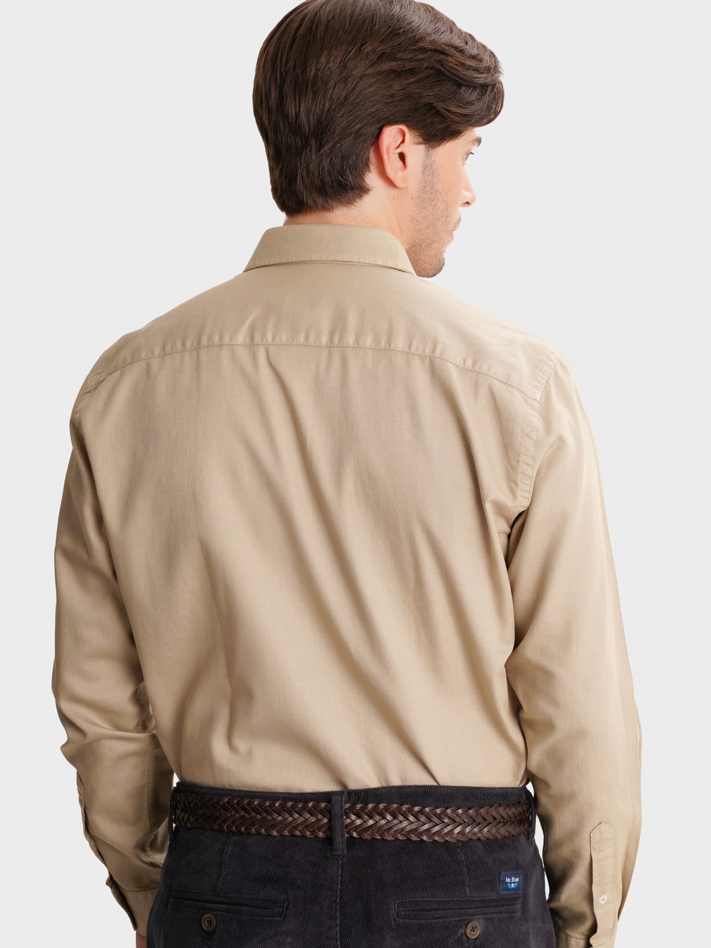 CAMISA BEGE TAILORED FIT MR. BLUE