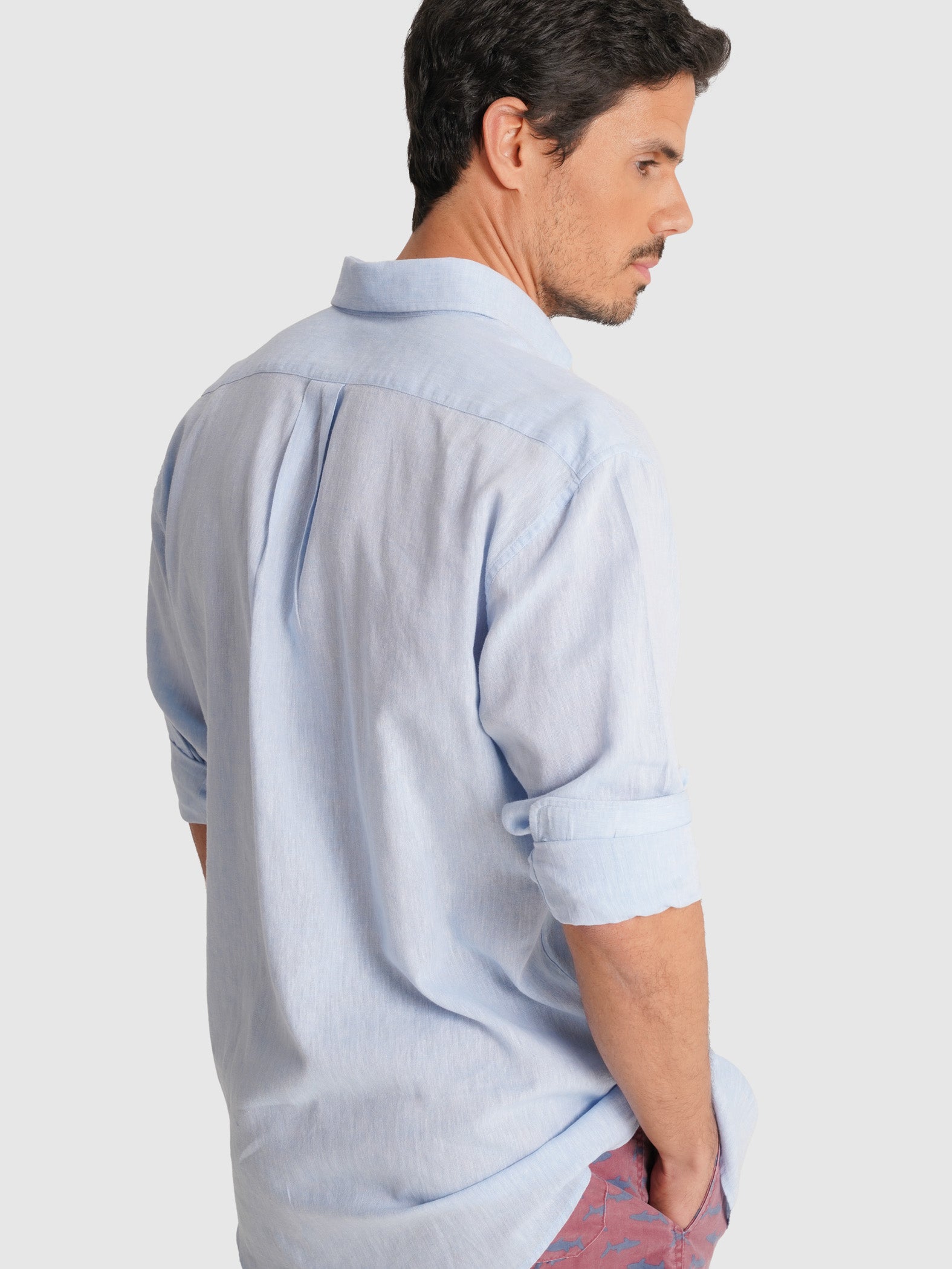 CAMISA AZUL MANGA COMPRIDA REGULAR FIT MR. BLUE