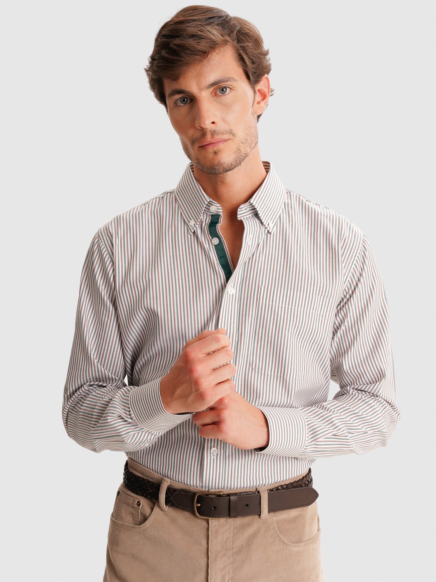 CAMISA VERDE REGULAR FIT MR. BLUE