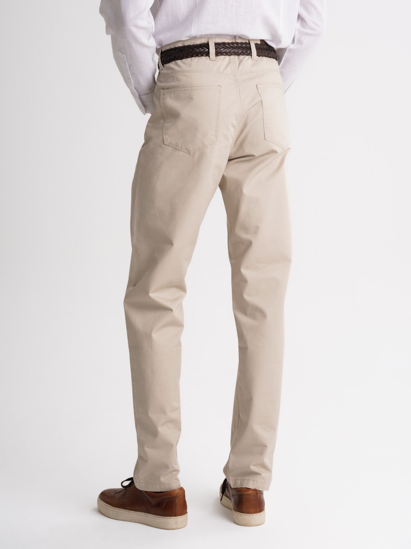 Calças Chinos Regular Fit Twill Beges Mr. Blue