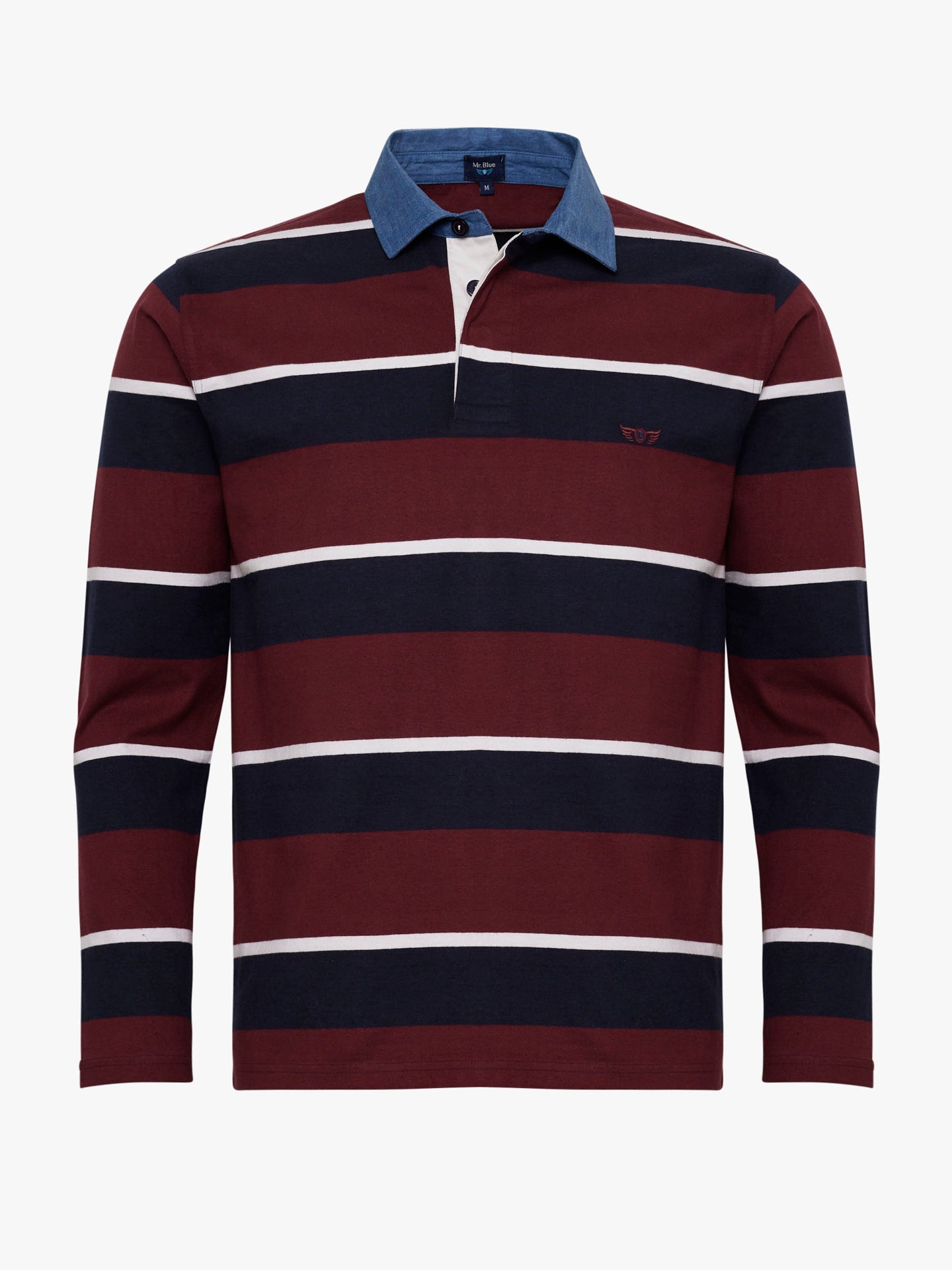 RUGBIE ALGODÃO VERMELHO MANGA COMPRIDA REGULAR FIT MR. BLUE