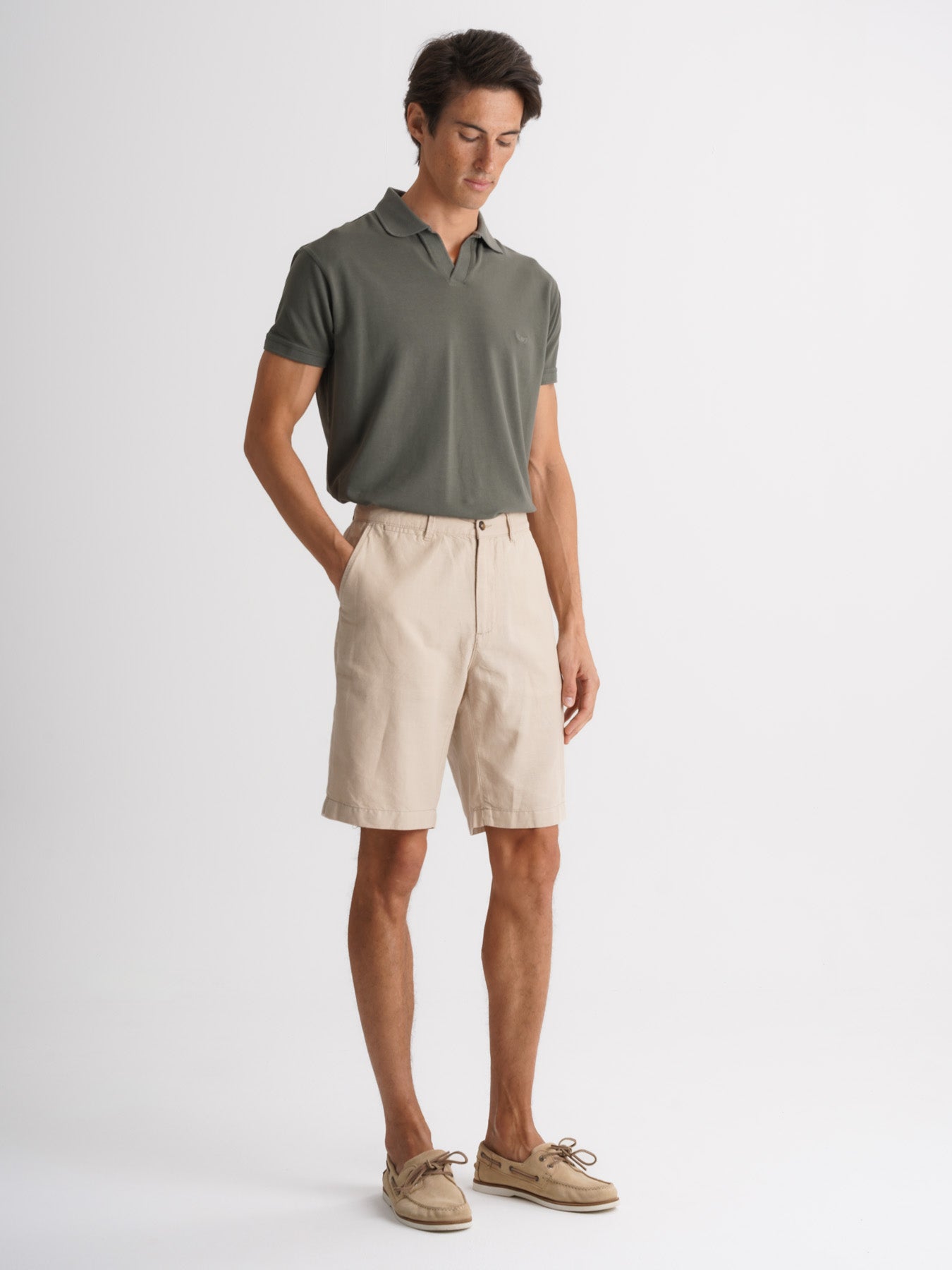 Calções Regular Fit Beges Mr. Blue