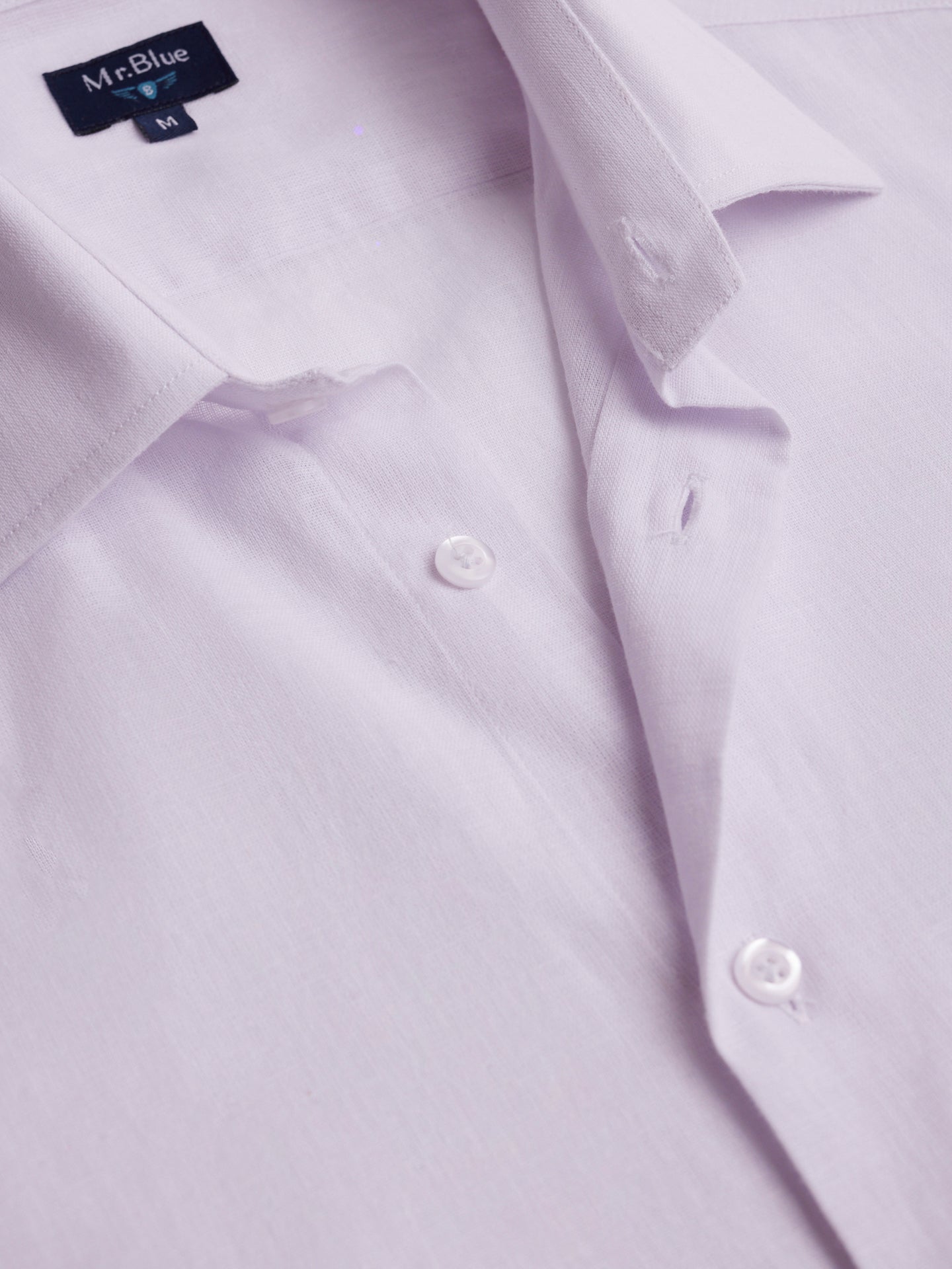 Camisa Slim Fit Linho Branca Mr. Blue