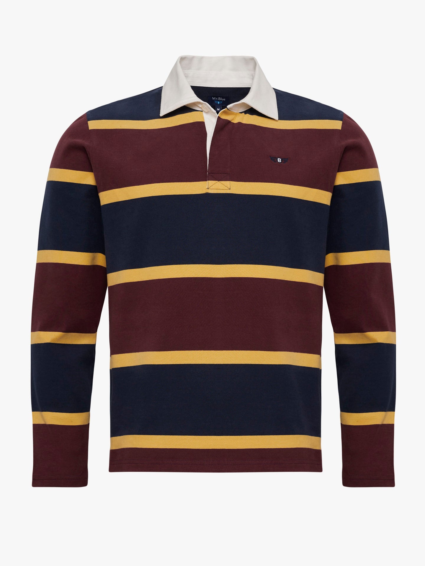 RUGBIE ALGODÃO AZUL MANGA COMPRIDA REGULAR FIT MR. BLUE