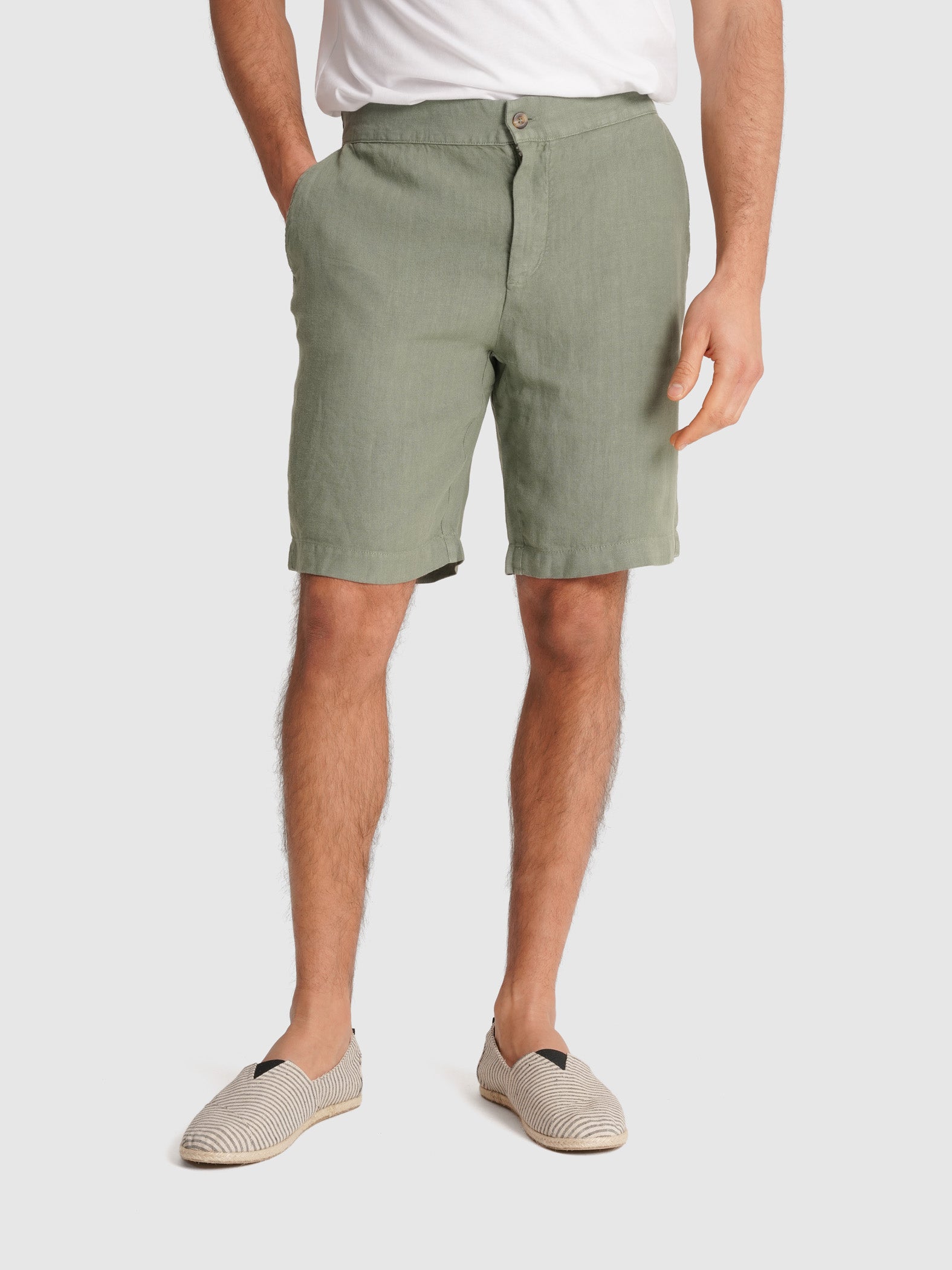 REGULAR FIT GREEN BERMUDA MARK BELLUCCI