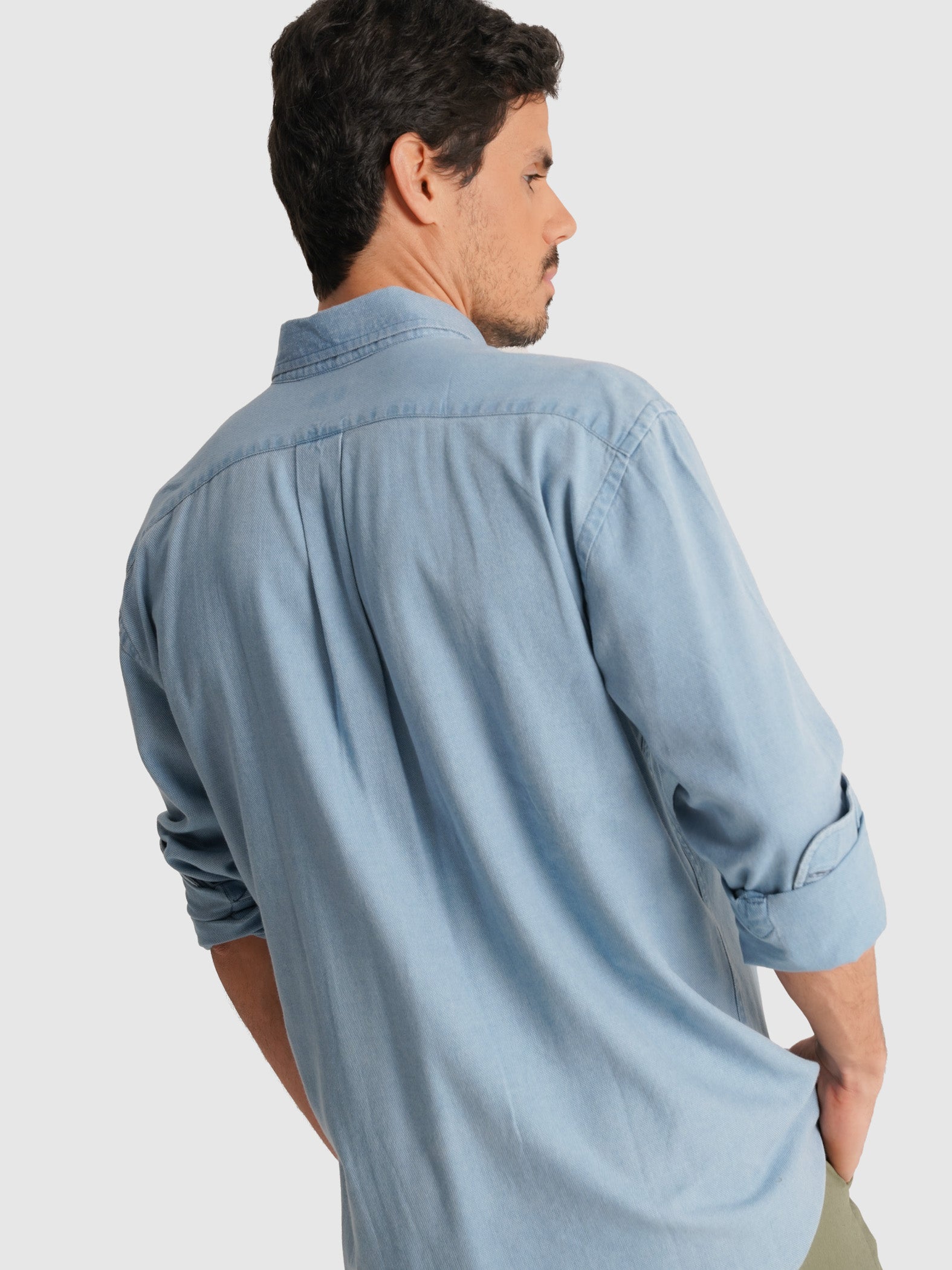 CAMISA AZUL MANGA COMPRIDA REGULAR FIT MR. BLUE
