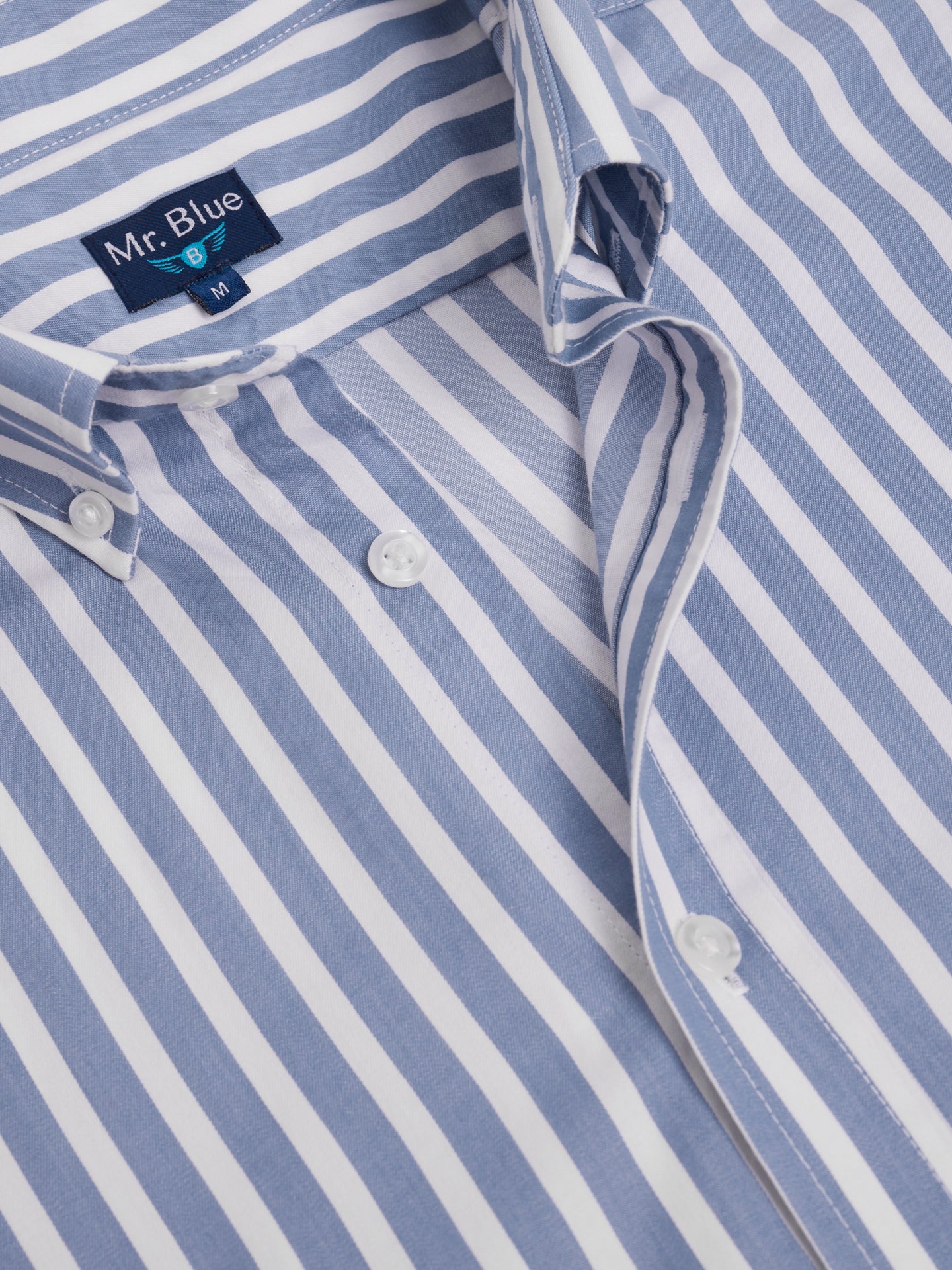 CAMISA ALGODÃO AZUL MANGA COMPRIDA REGULAR FIT MR. BLUE